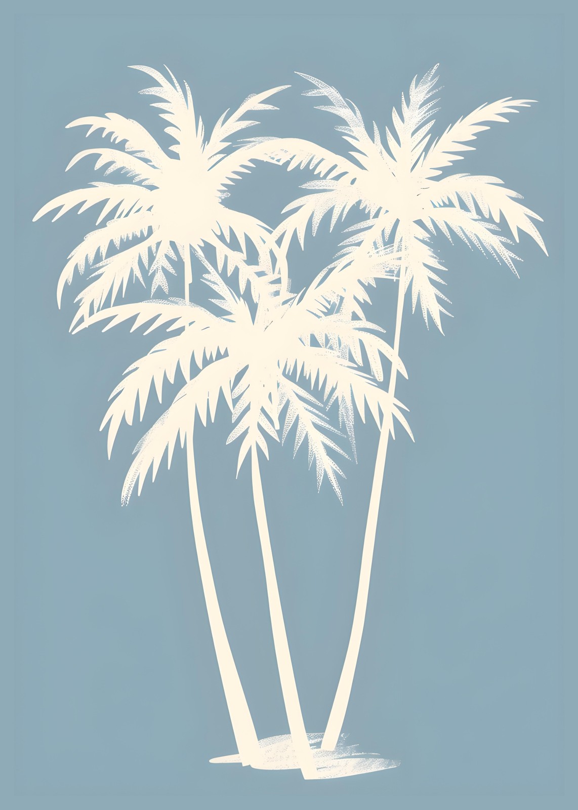 Serene Palm Trio Beach Wall Art Wall Art