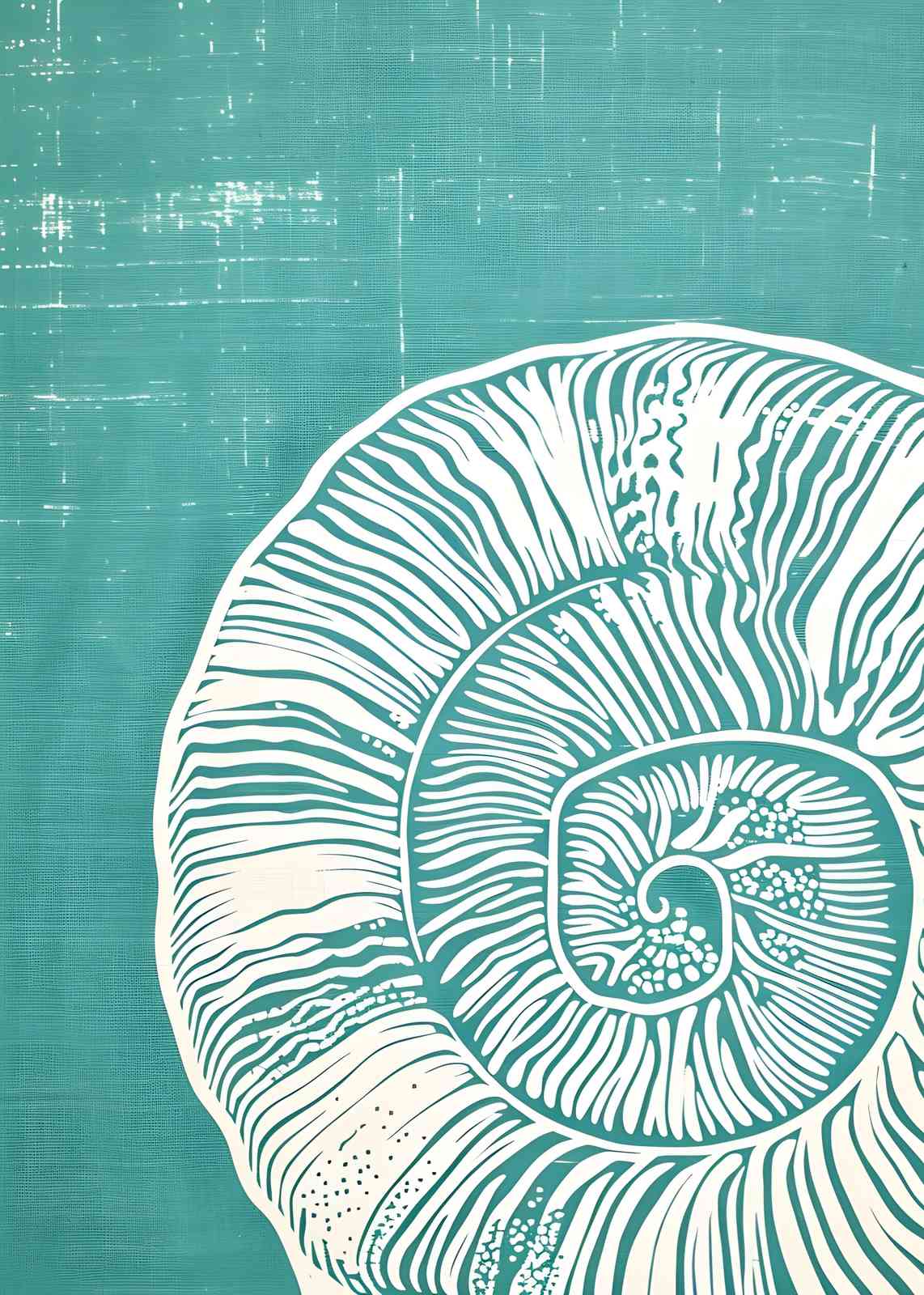 Nautical Nautilus Shell Coastal Wall Art