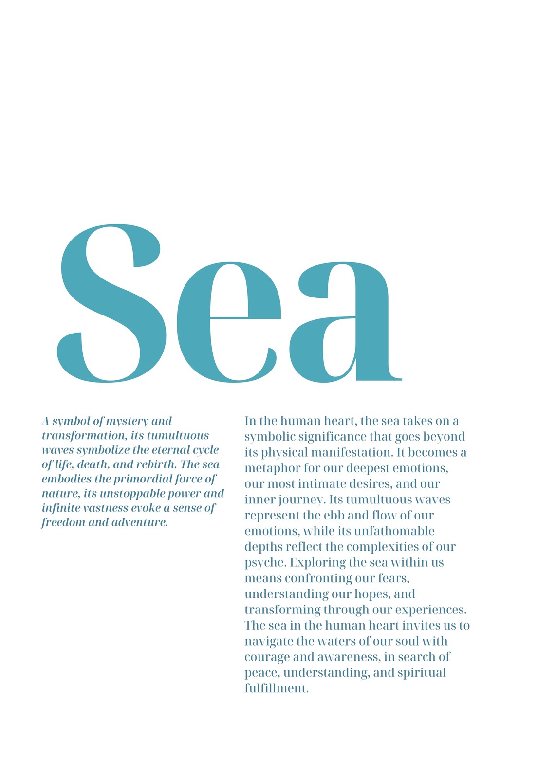 Serene Sea Word Art Wall Art