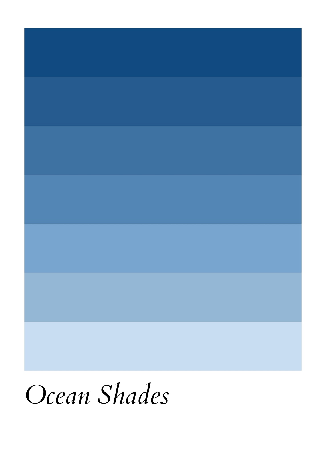Ocean Shades Gradient Blue Wall Art Wall Art