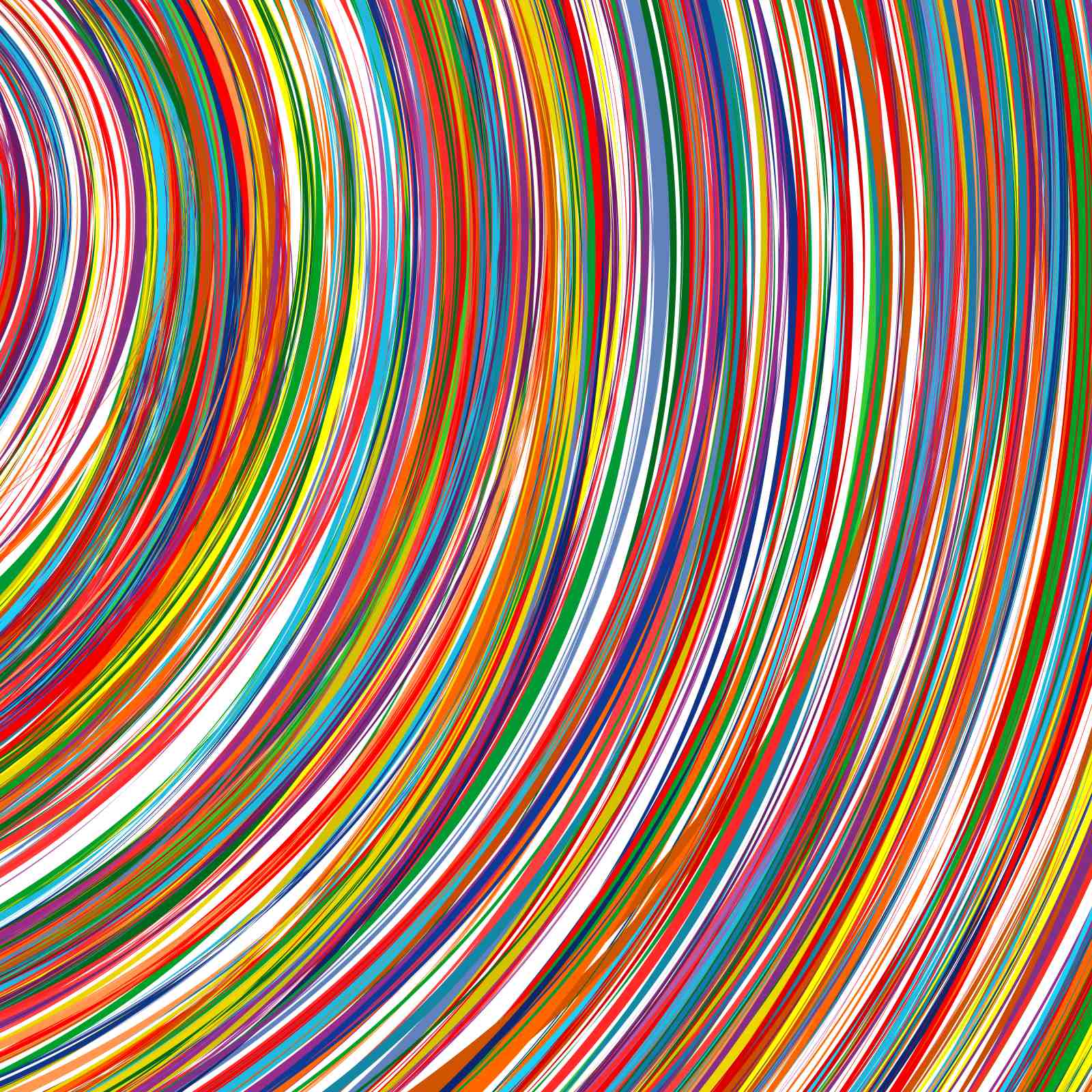 Vibrant Swirls Rainbow Abstract Wall Art