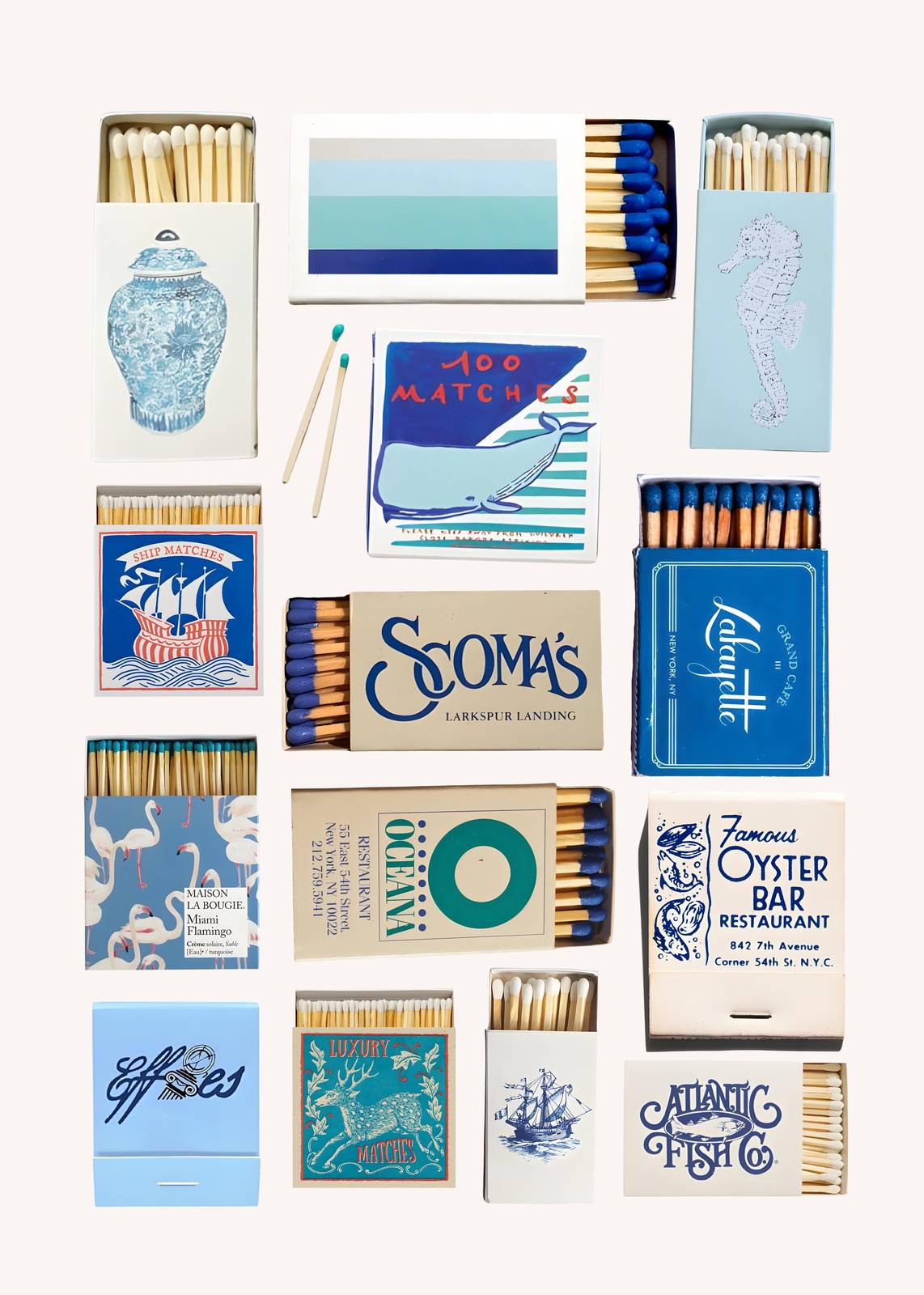 Nautical & Coastal Whale & Ship Matchbox Wall Art