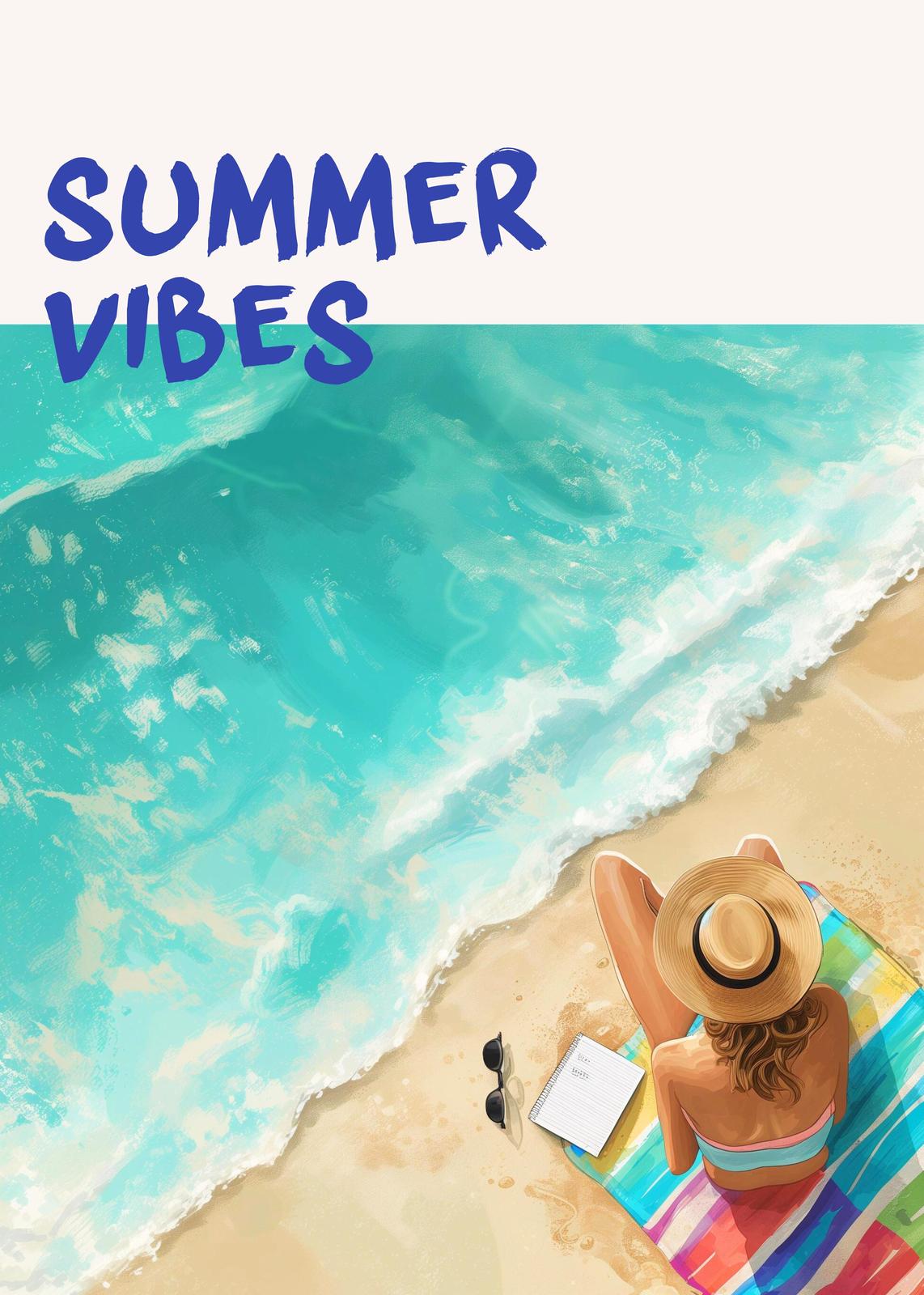 Summer Vibes Beach Serenity Wall Art