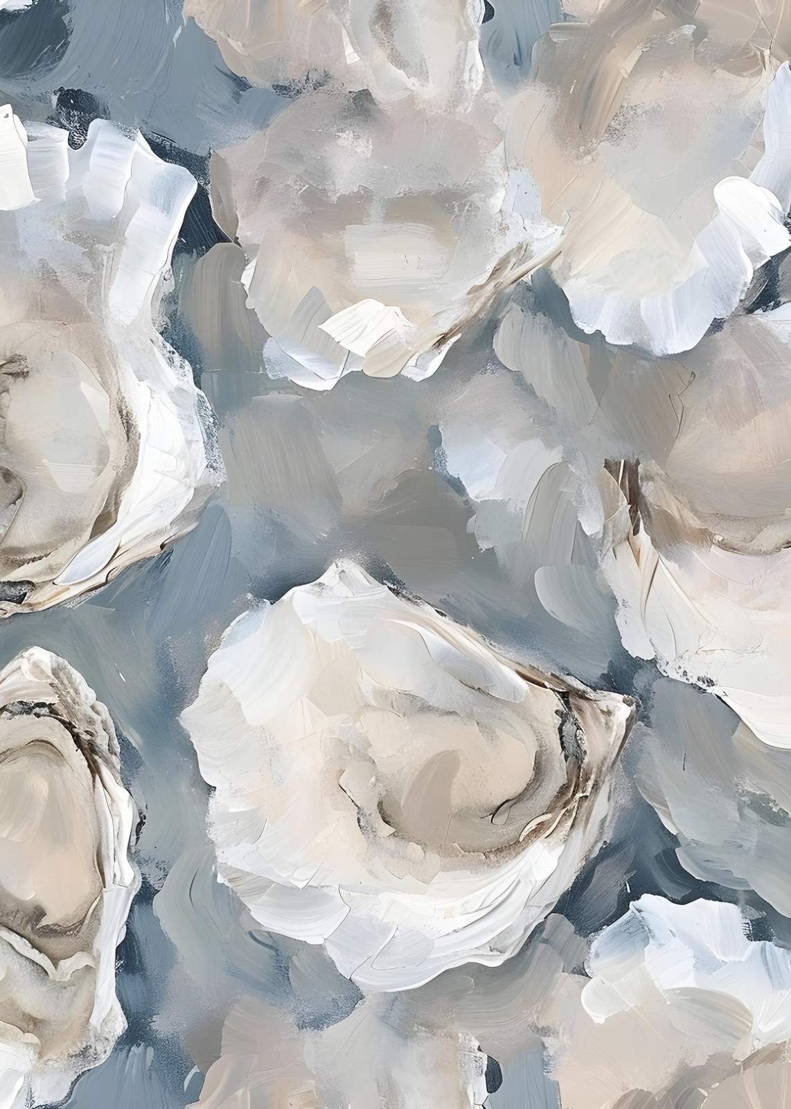 Coastal Oyster Abstract Wall Art Wall Art
