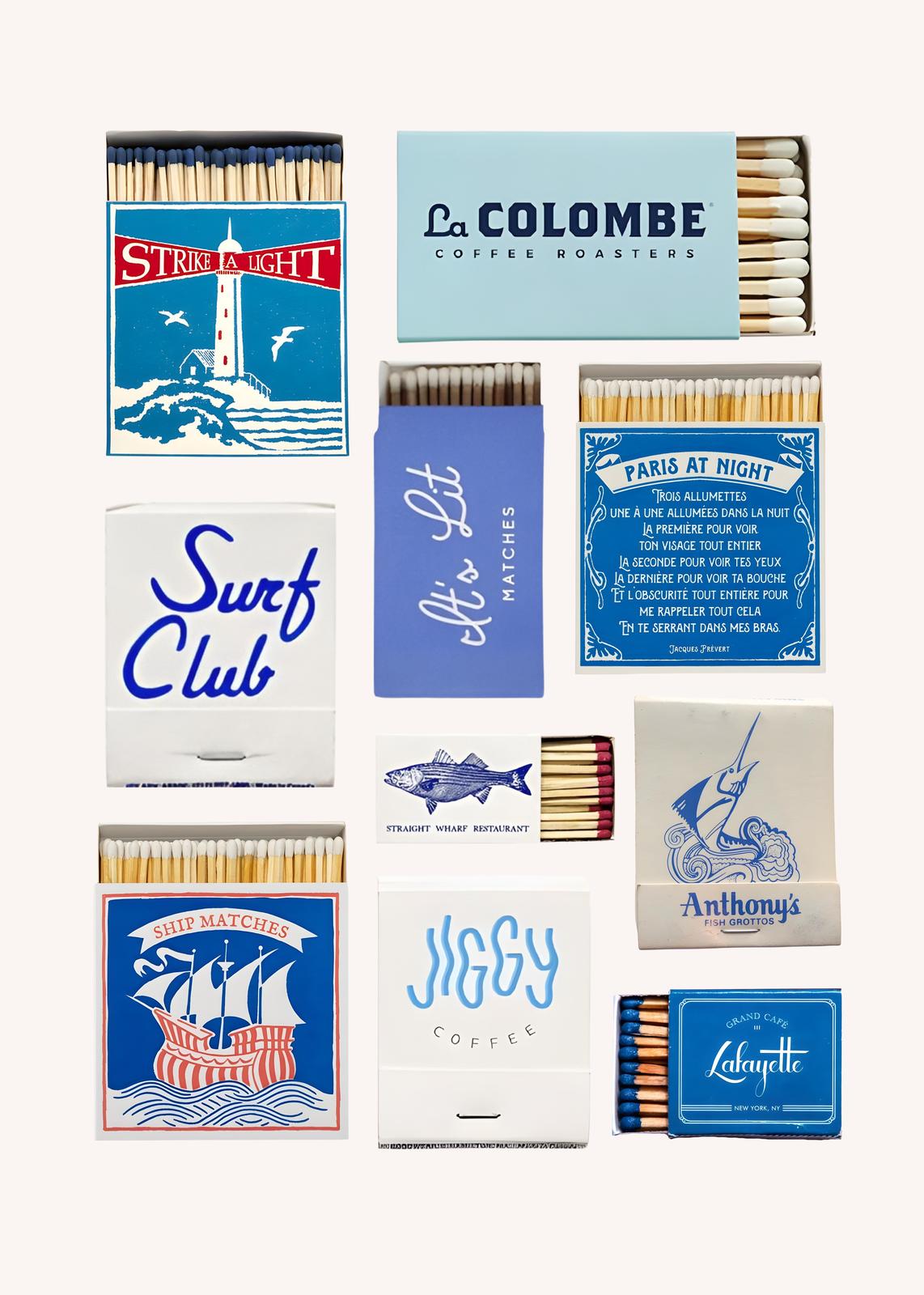 Nautical & Coffee Themed Vintage Matchbox Wall Art