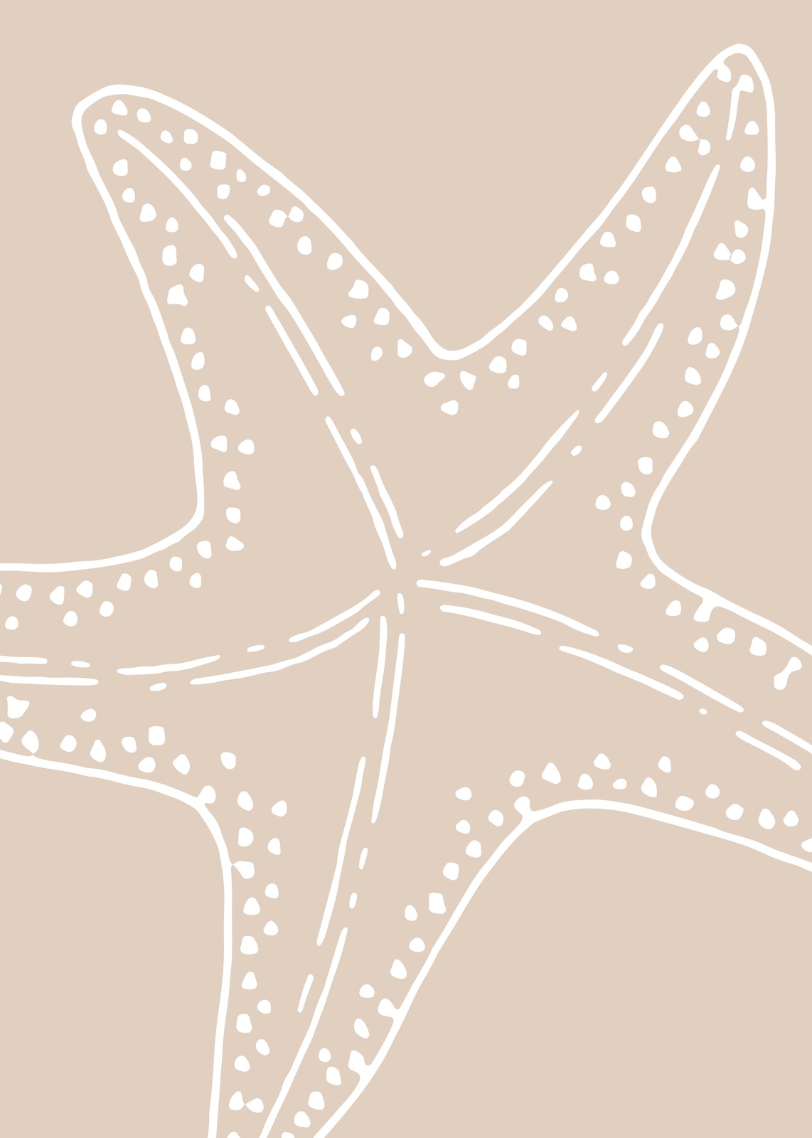 Minimalist Starfish Boho Beach Wall Art