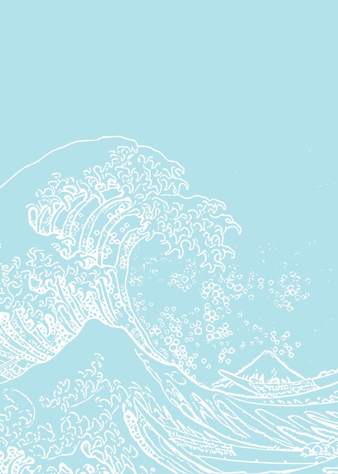 Serene Japanese Wave & Mt Fuji Wall Art