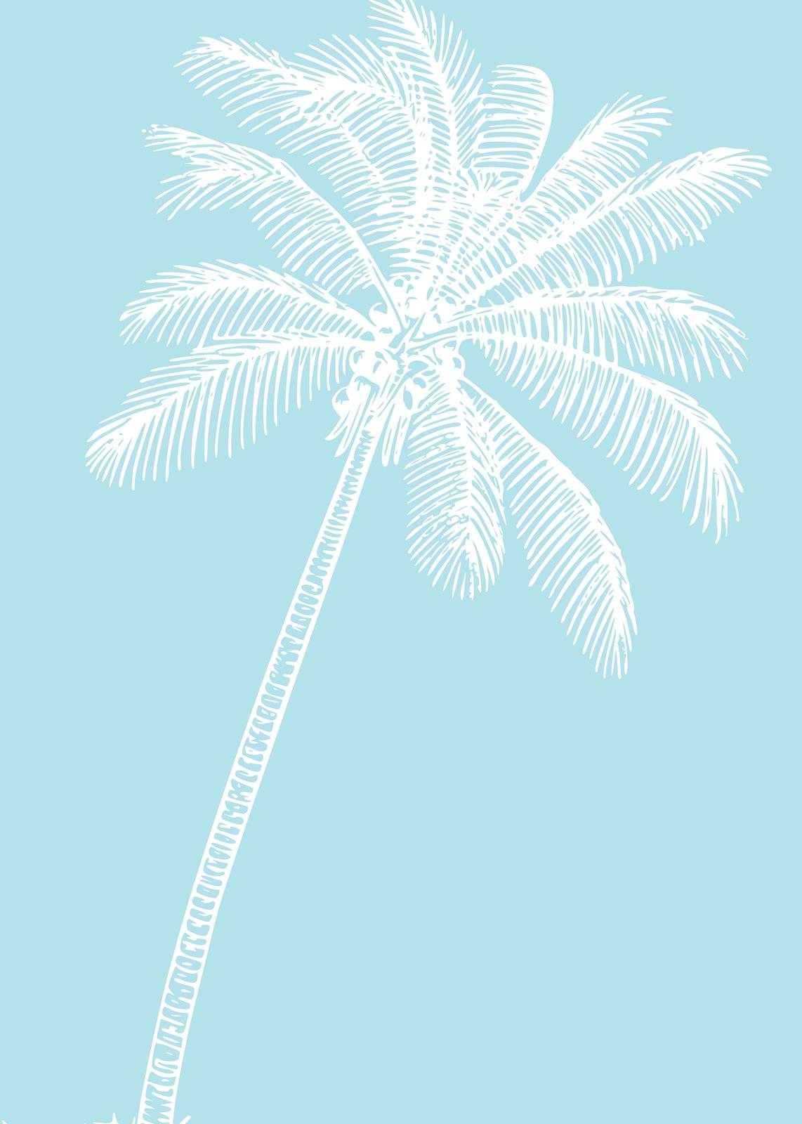 Serene Palm Tree Sketch Wall Art