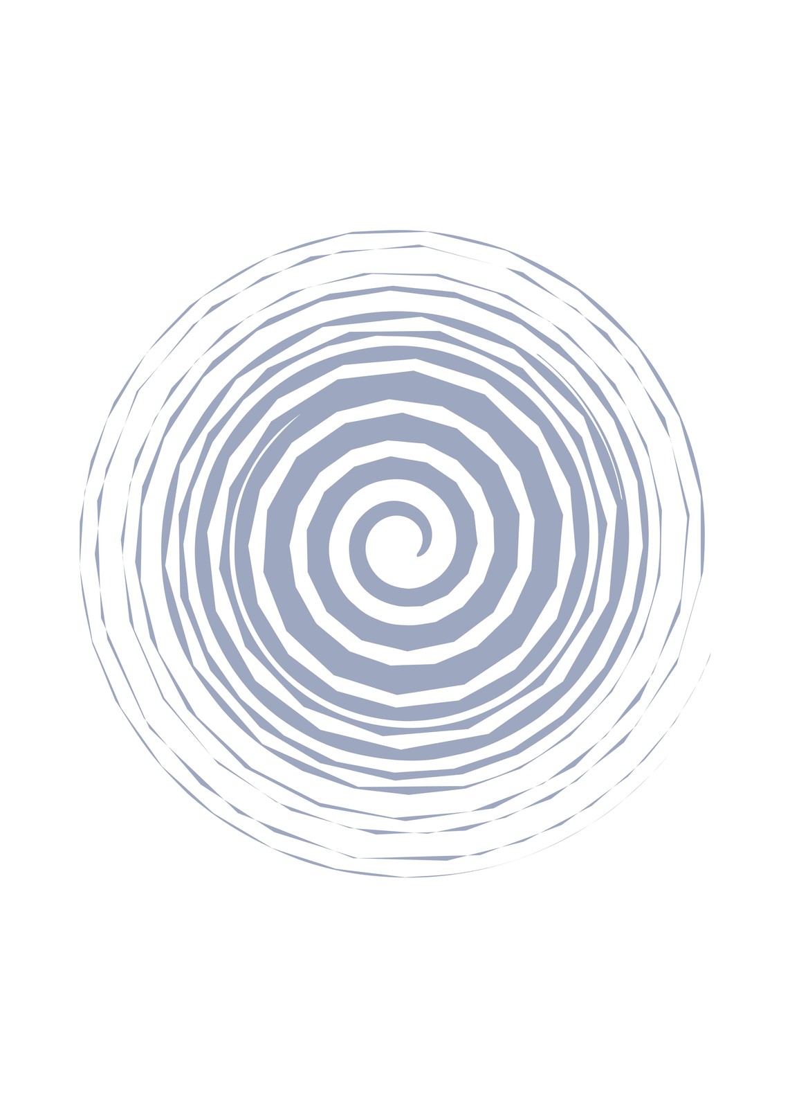 Serene Spiral Abstract Blue & White Wall Art