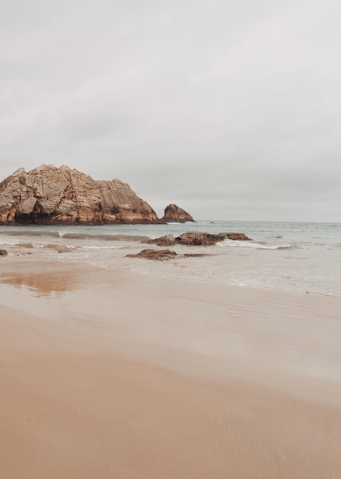 Serene Coastal Rocks Beach Wall Art