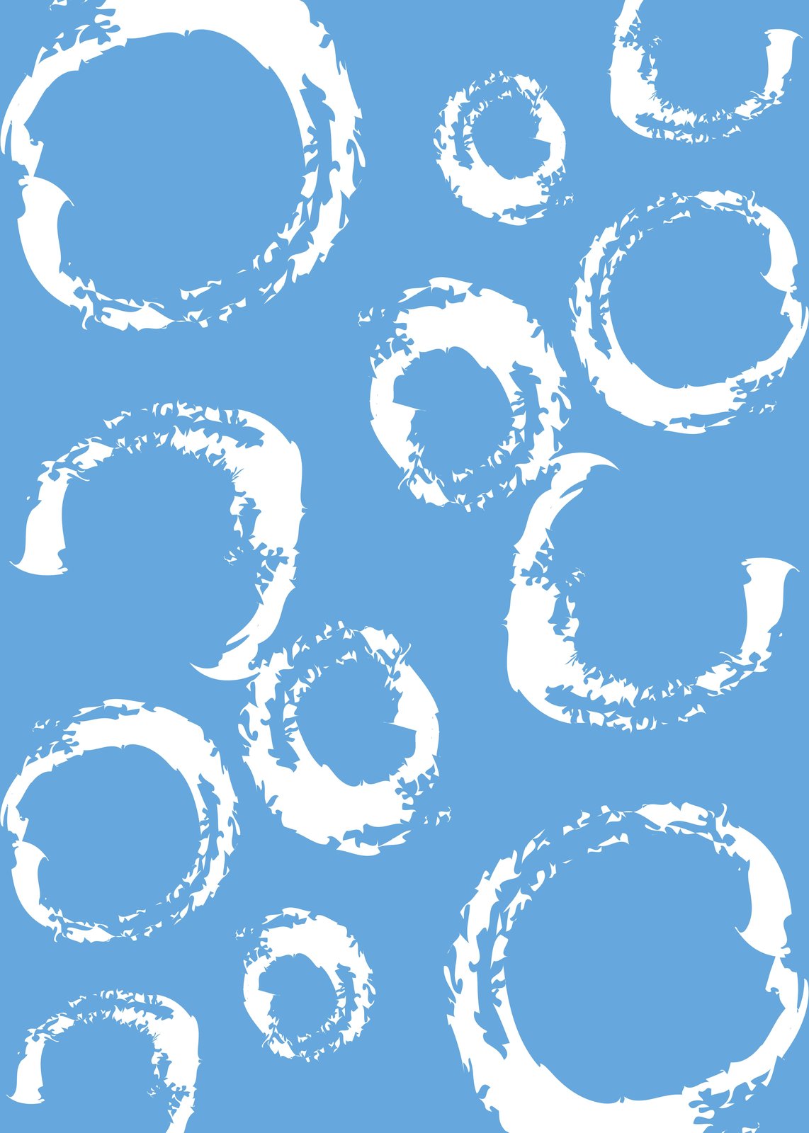 Abstract Blue Circles Wall Art