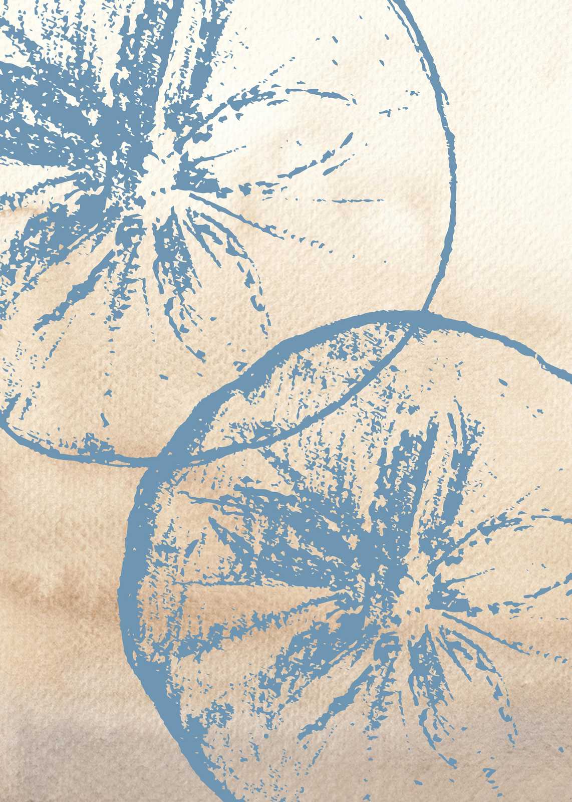 Serene Blue Citrus Slices Wall Art
