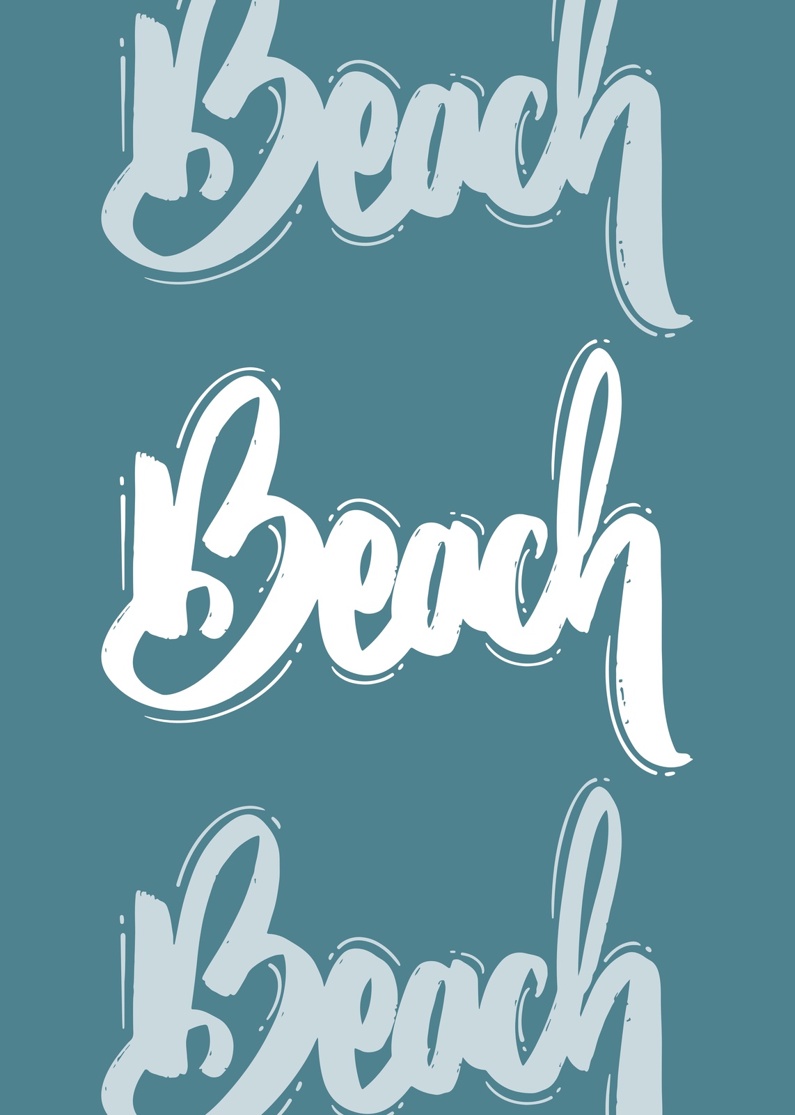 Coastal Vibes Beach Script Wall Art
