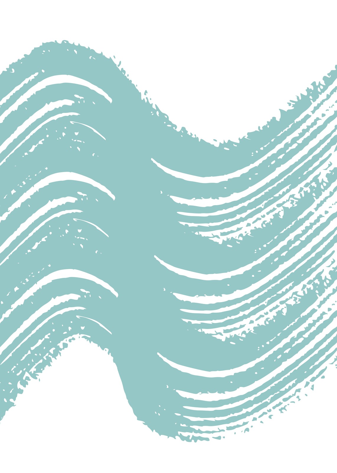 Serene Teal Brushstroke Wall Art