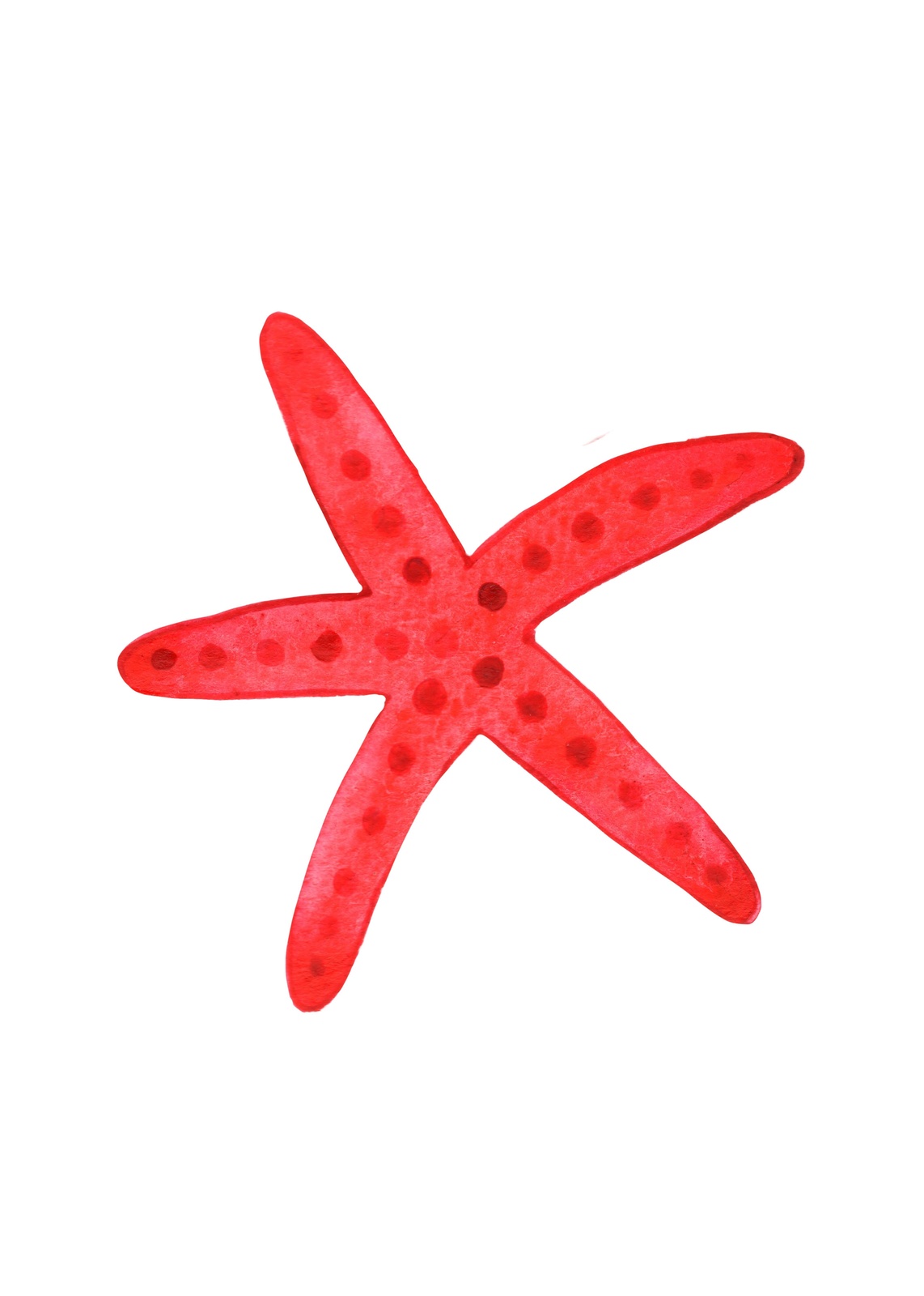 Vibrant Red Starfish Art Wall Art