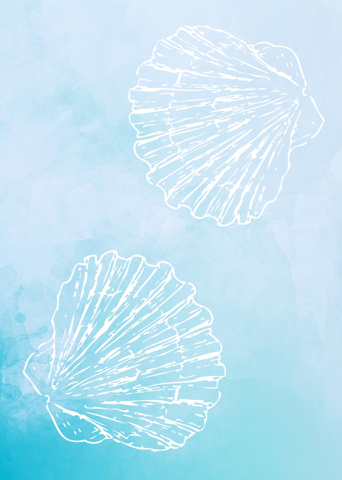 Coastal Scallop Seashell Duo Wall Art
