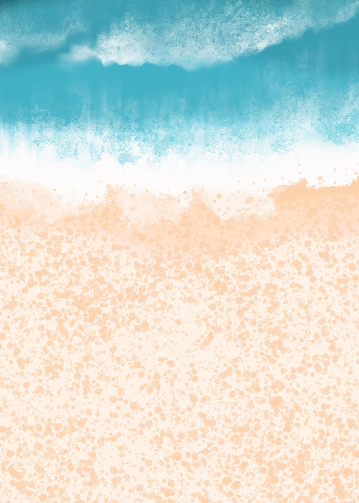 Serene Beach Wave & Sand Abstract Wall Art