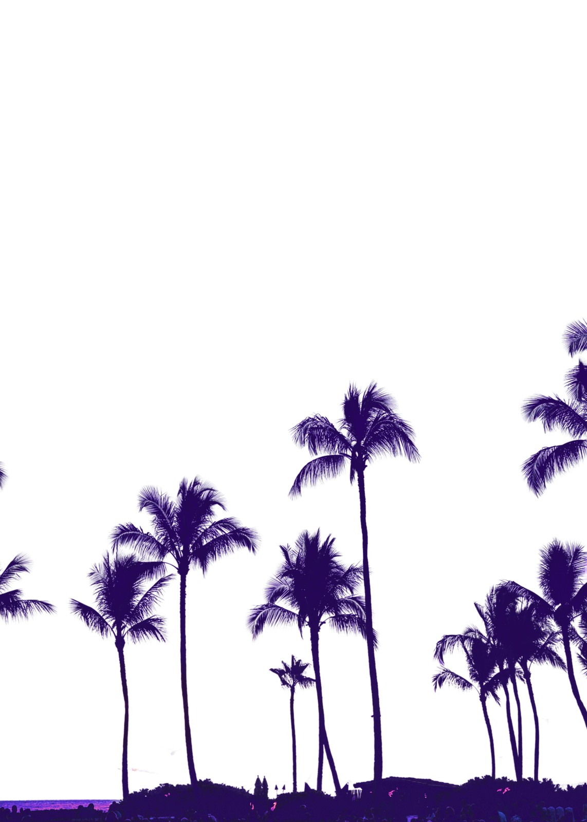 Vibrant Purple Palm Silhouette Wall Art