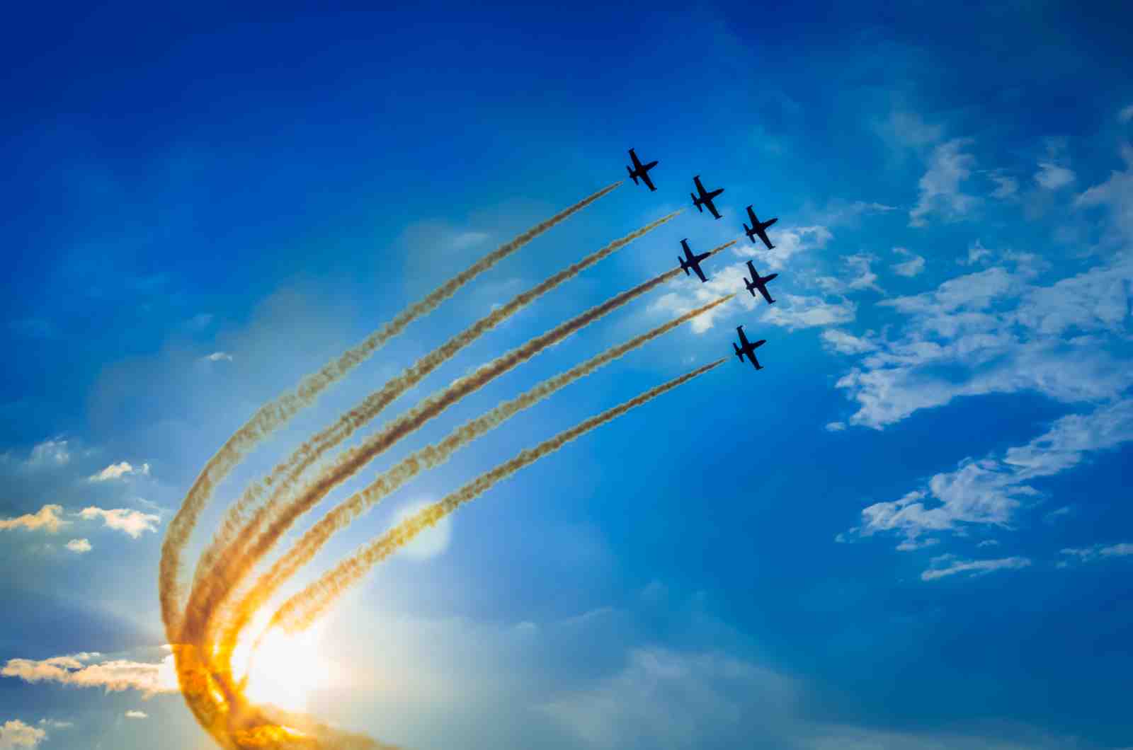 Stunning Aerobatic Planes Sky Art Wall Art