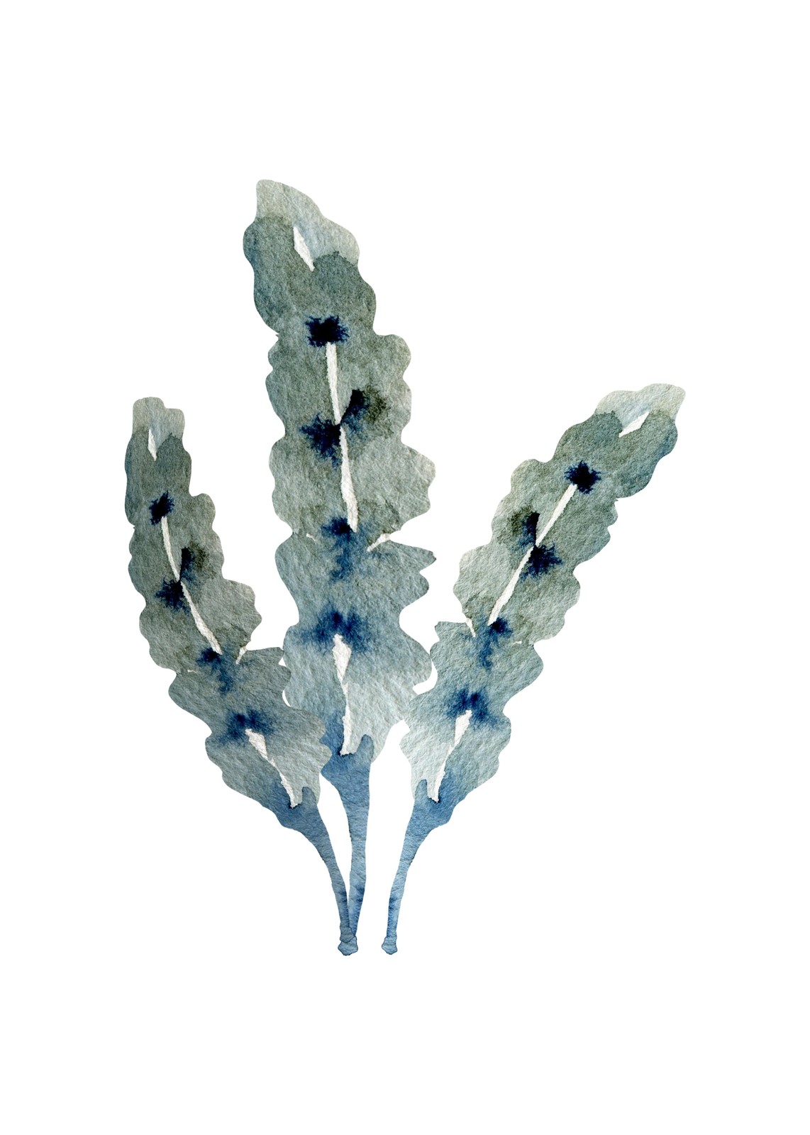 Abstract Blue Green Botanical Wall Art