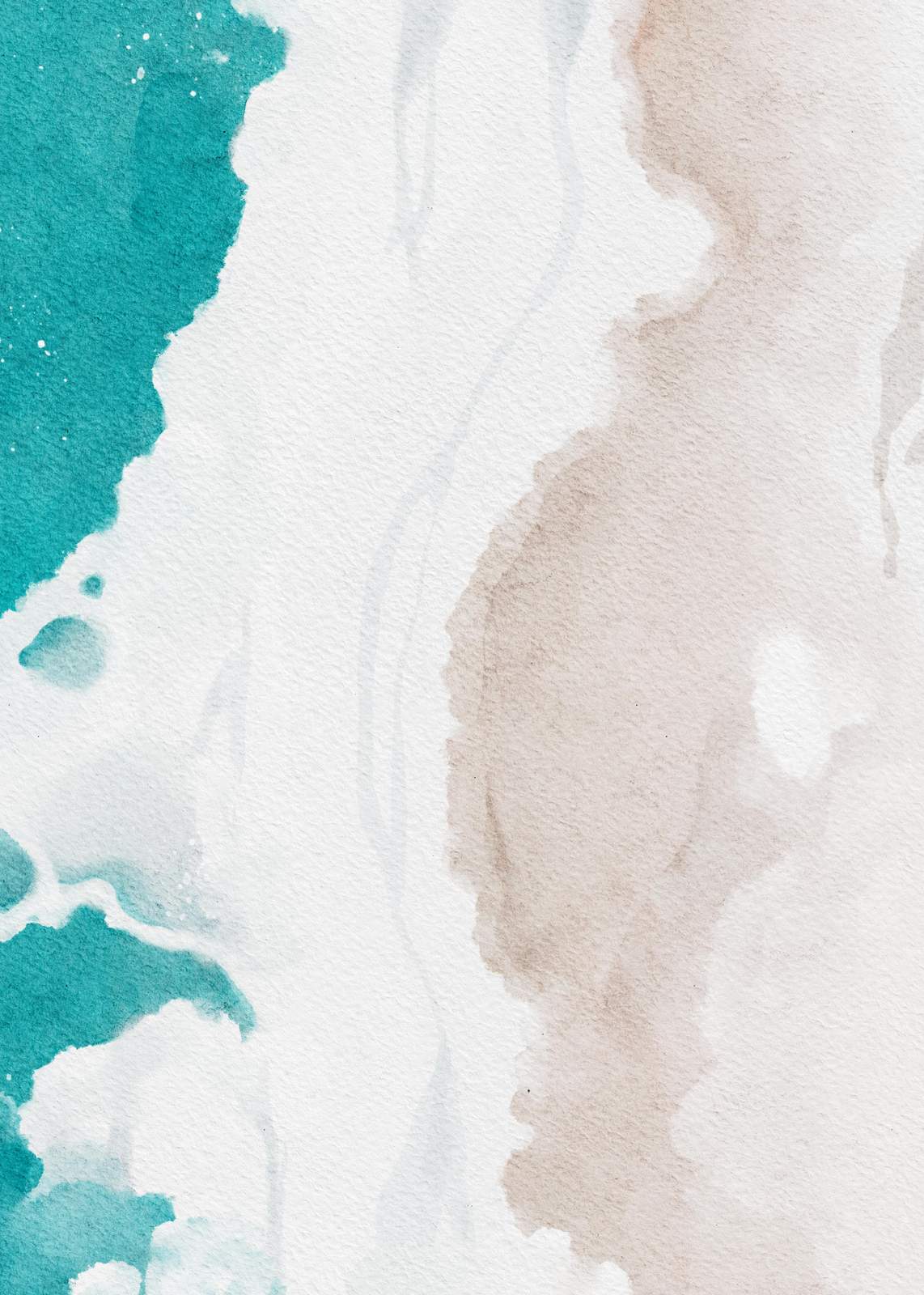 Coastal Serenity Abstract Teal & Sand Wall Art