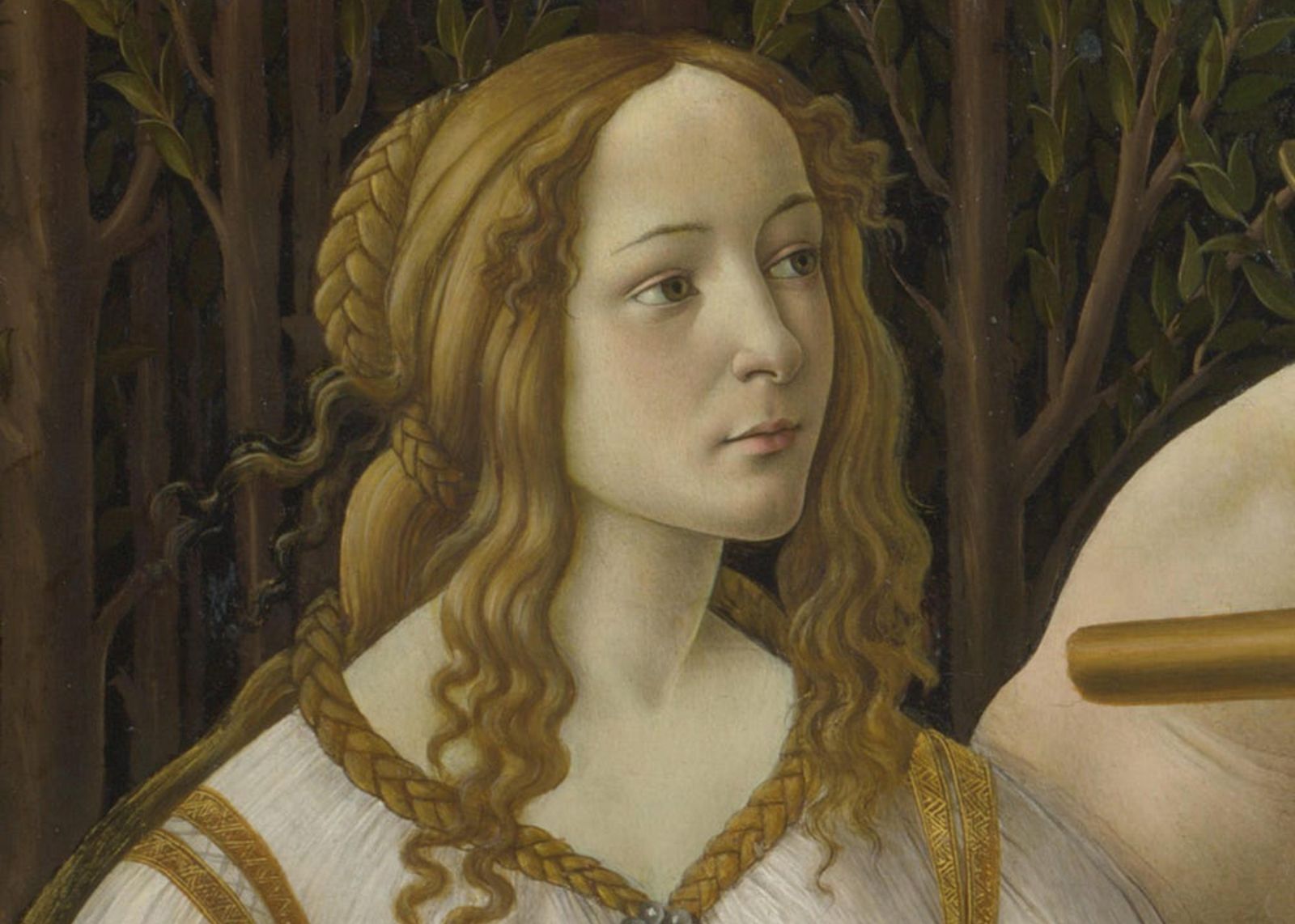 Renaissance Beauty Portrait Gold Trim Wall Art