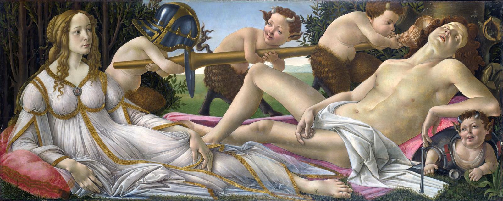Botticelli's Venus & The Triumph of Love Wall Art