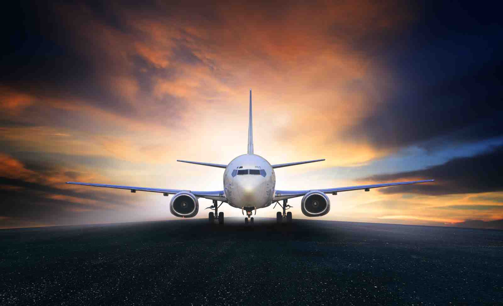 Majestic Airplane Sunset Wall Art