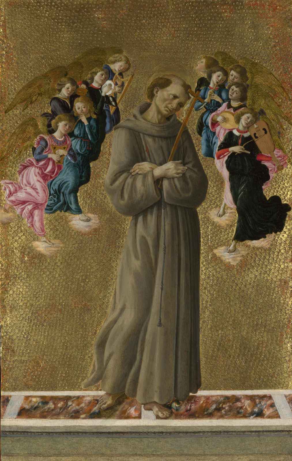 Saint Francis Adored by Angels Wall Art