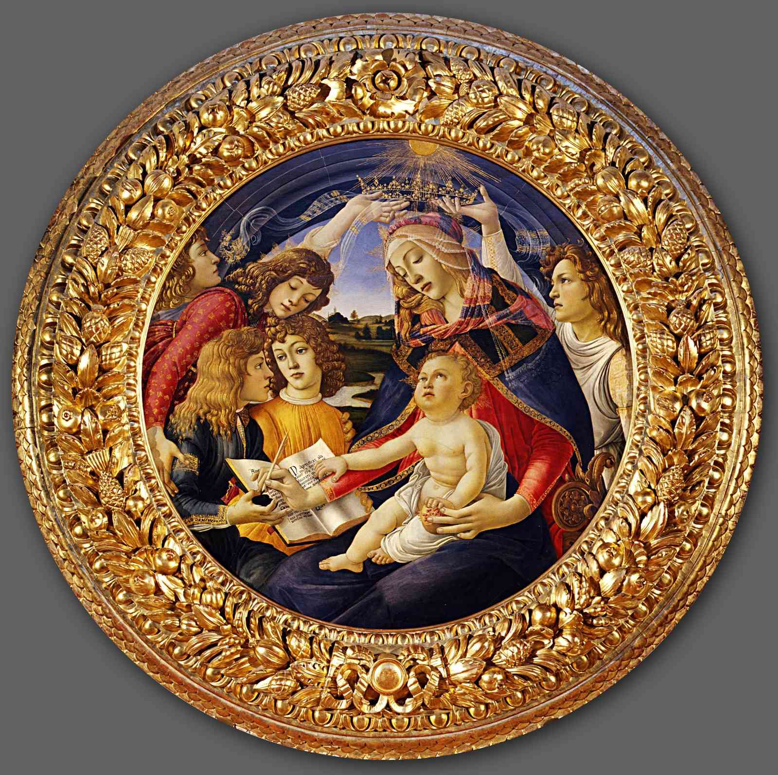 Renaissance Madonna and Child Gold Frame Wall Art