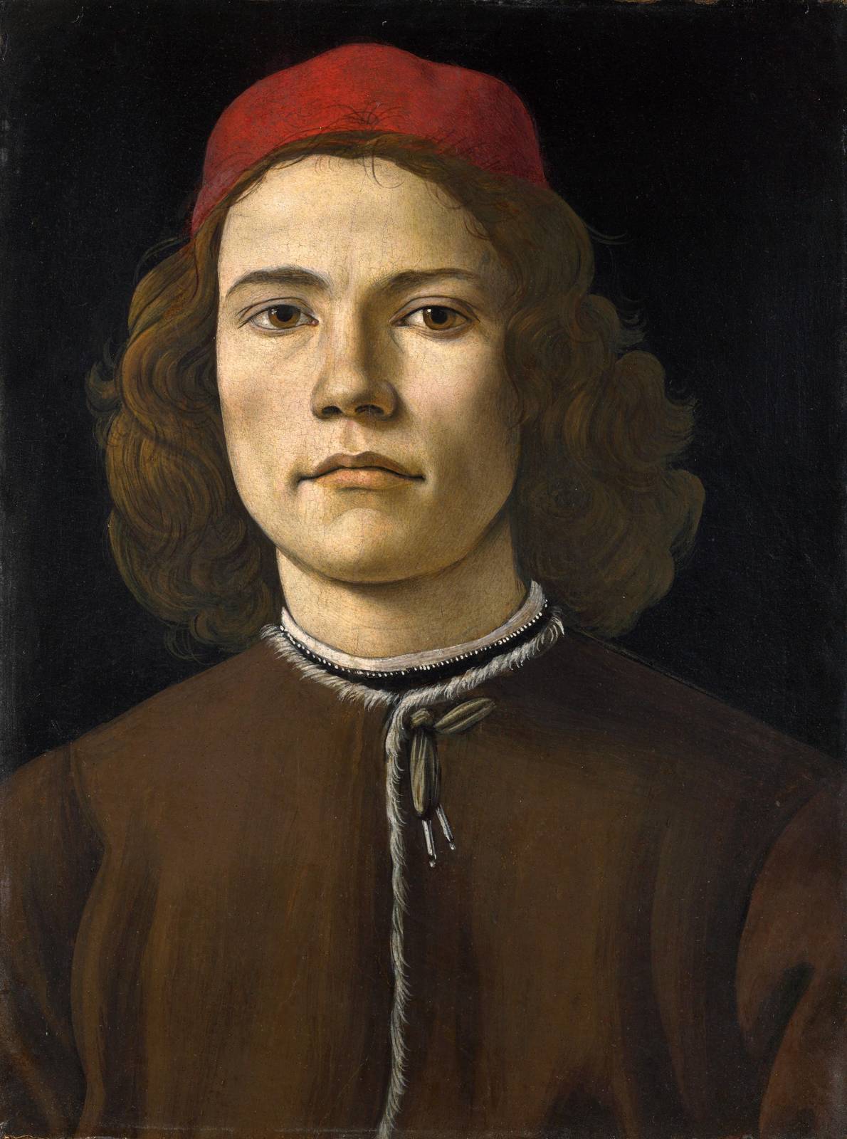 Renaissance Portrait Young Man Red Cap Wall Art