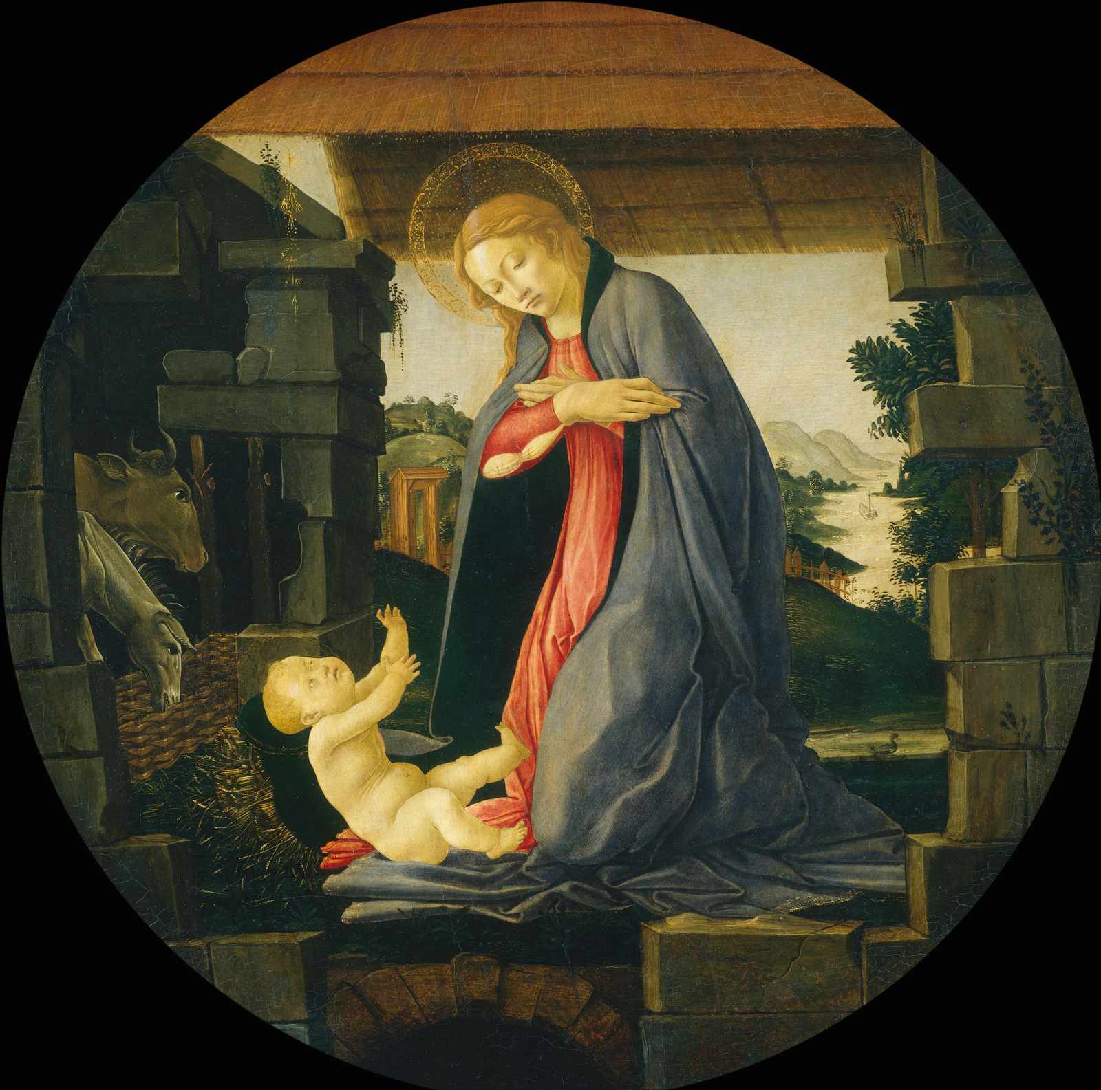 Madonna and Child Nativity Oil Painting Wall Art