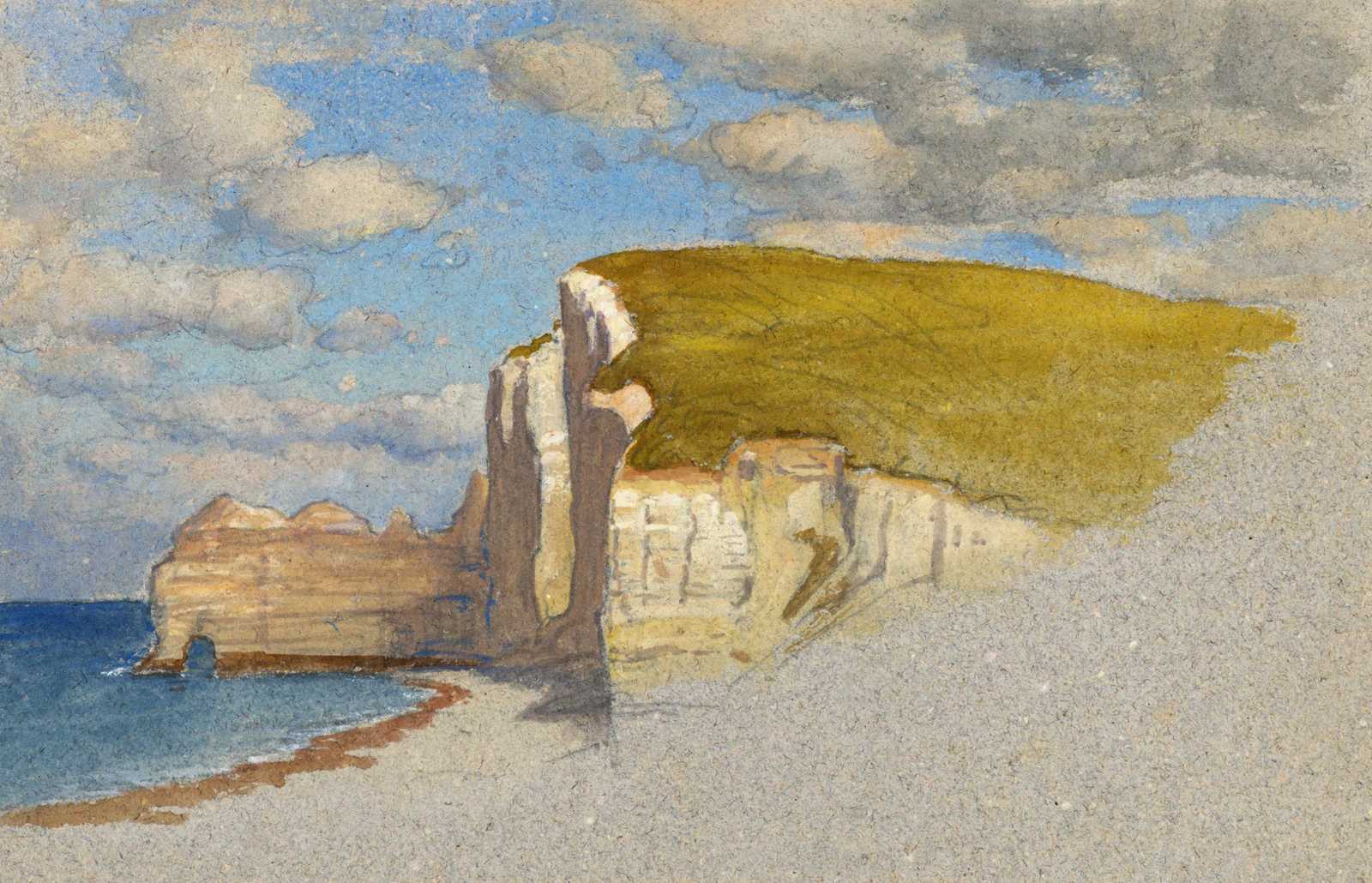 Coastal Cliffs & Azure Sea Landscape Wall Art
