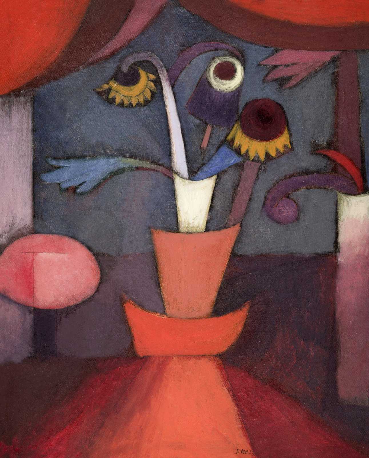 Vase of Flowers Abstract Wall Art