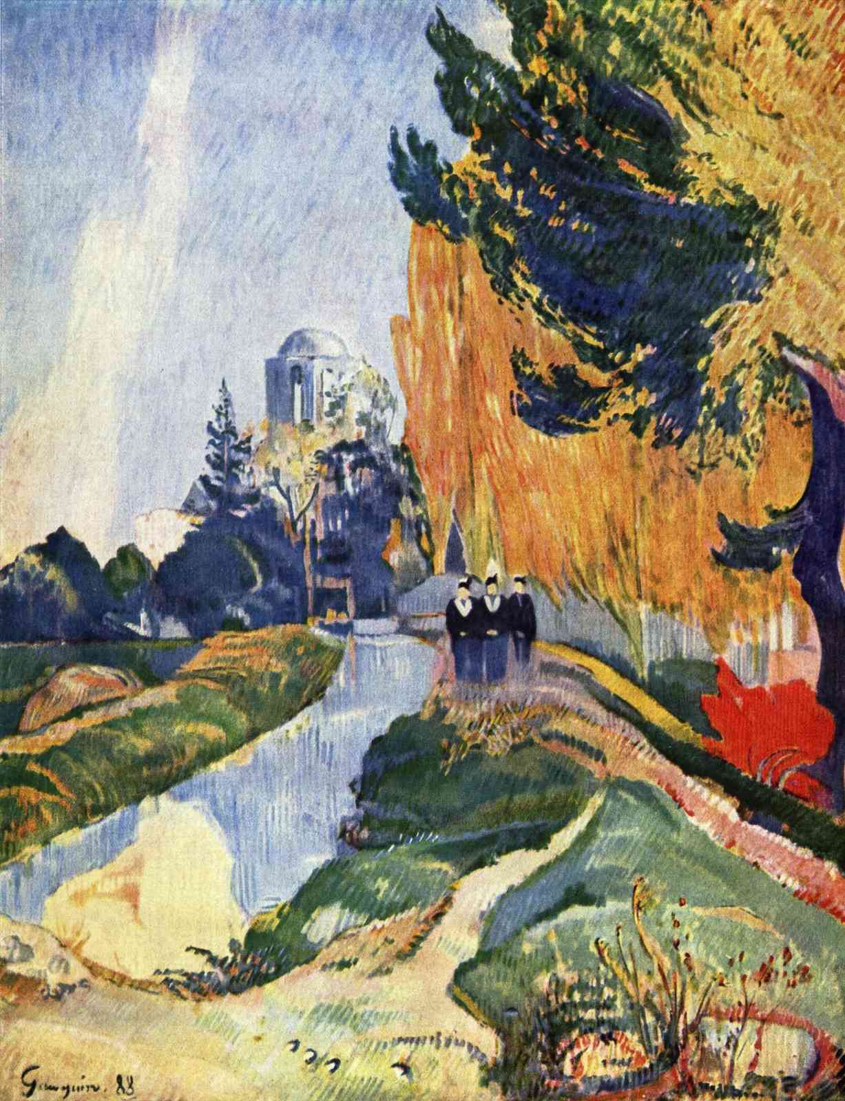 Serene Landscape with Figures Wall Art