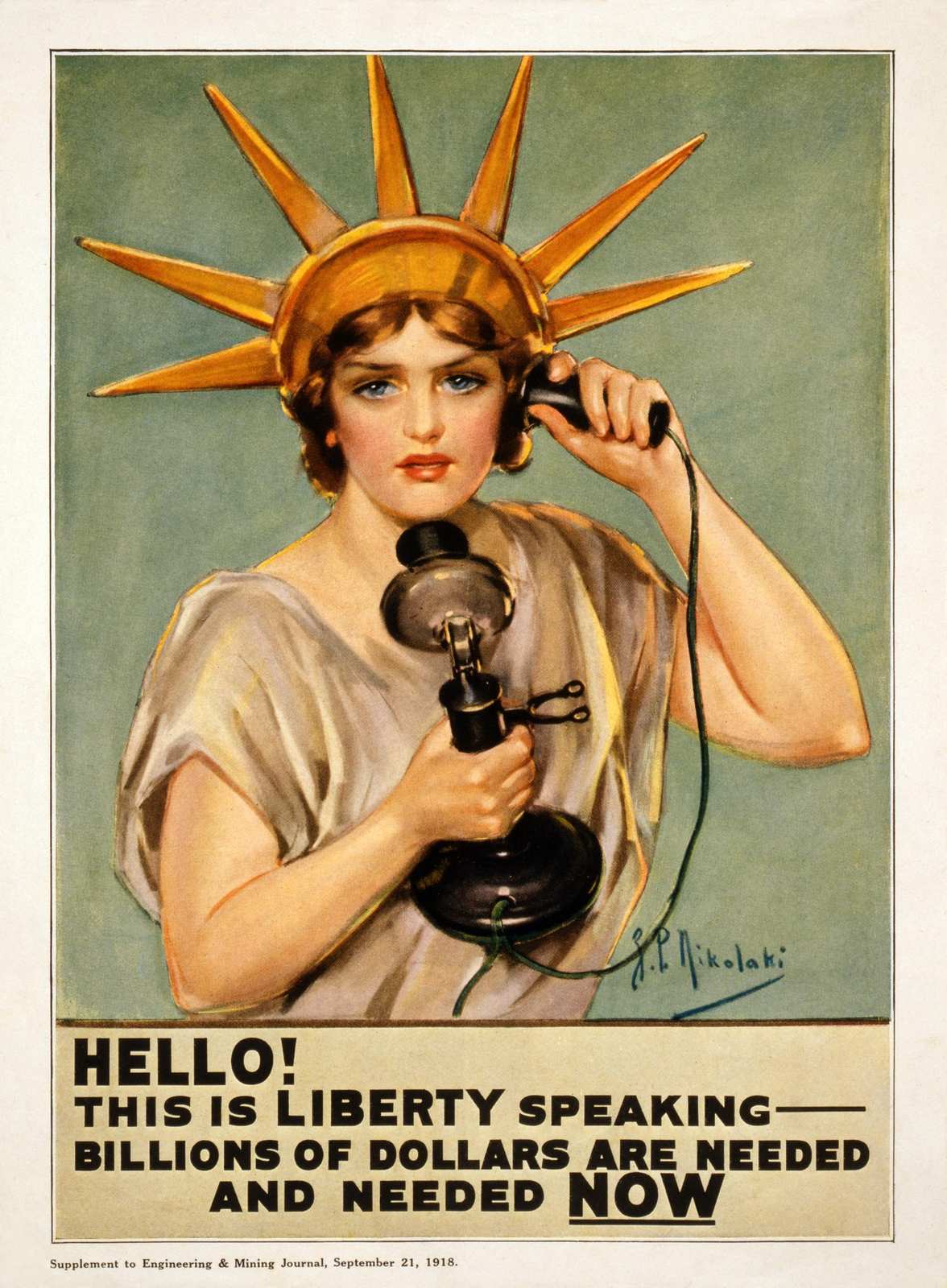 Vintage Liberty Phone Call Wall Art