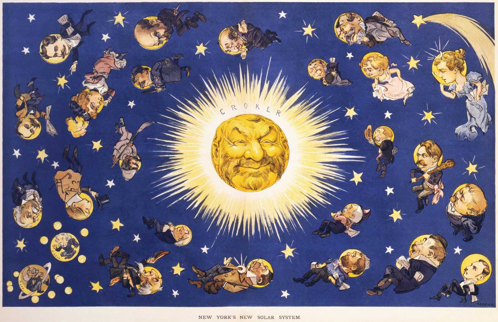 Vintage Political Solar System Wall Art