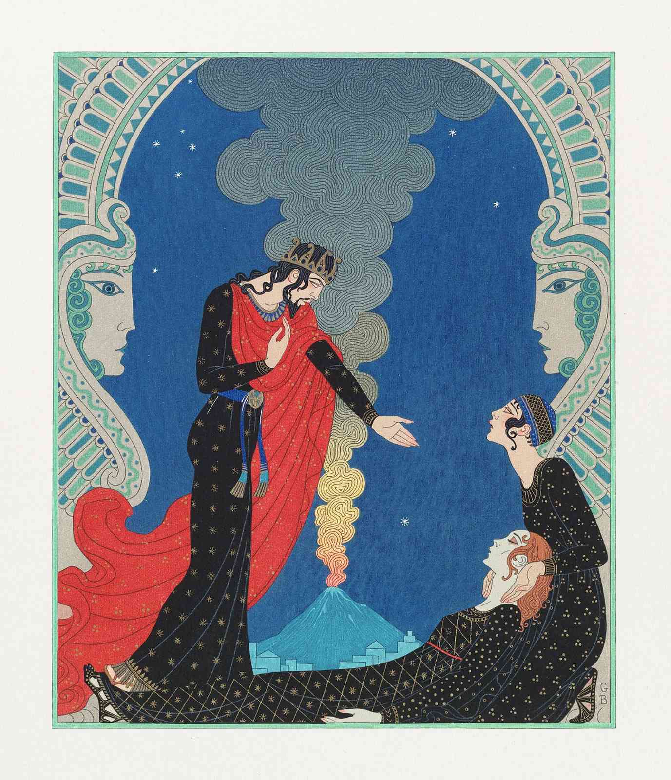 Art Deco Royal Scene Wall Art