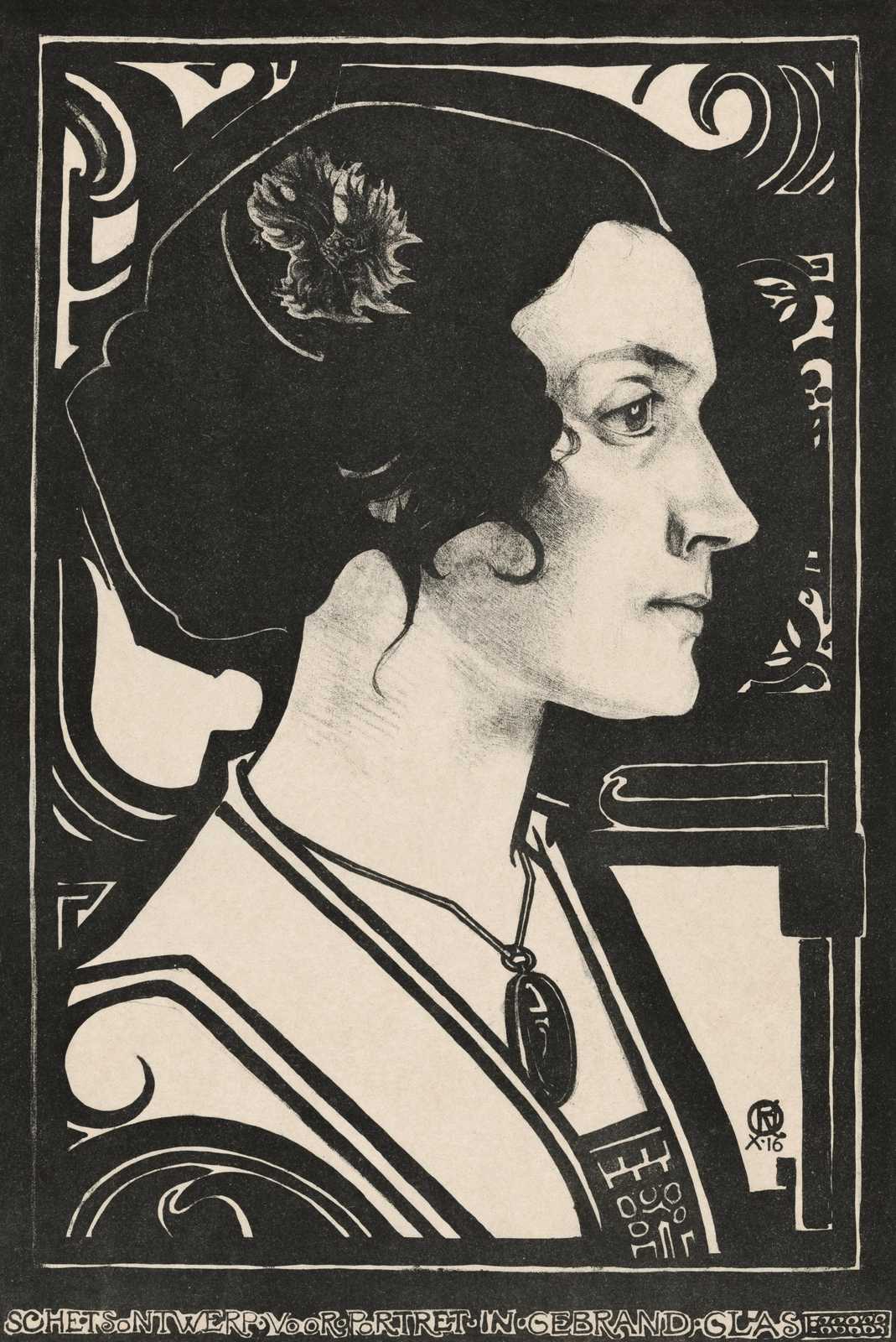 Art Nouveau Portrait Wall Art