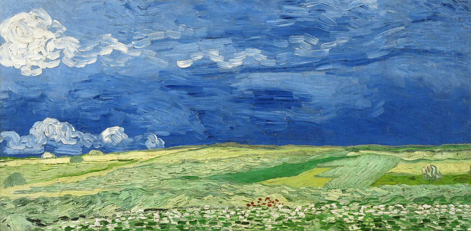 Van Gogh Wheatfield Wall Art: Vibrant Sky & Nature Art