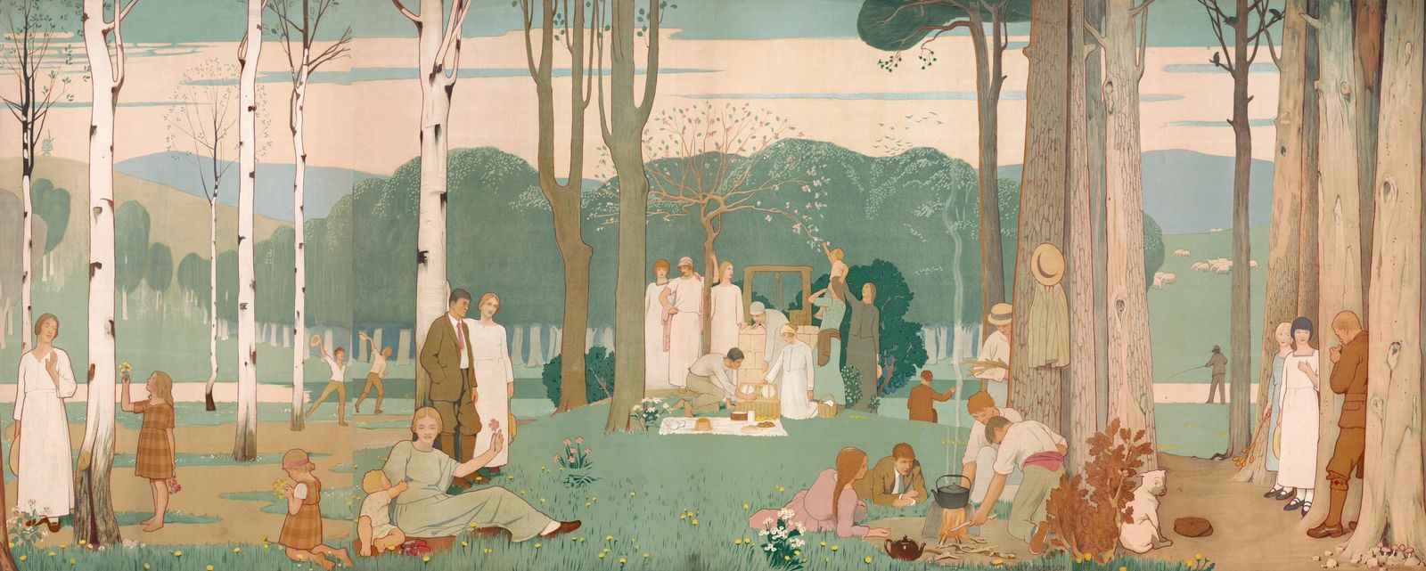 Enchanting Forest Picnic Art Wall Art