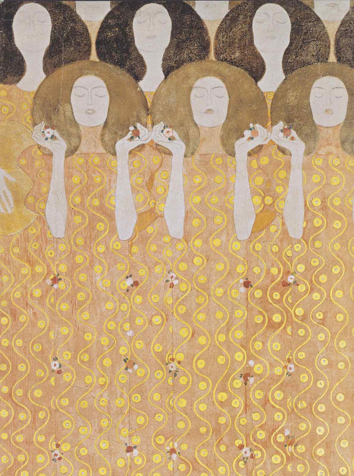 Golden Elegance Woman Art Wall Art