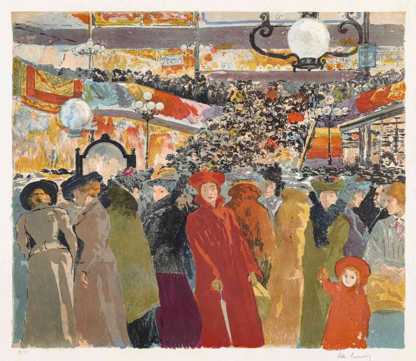 Vintage Parisian Crowd Wall Art