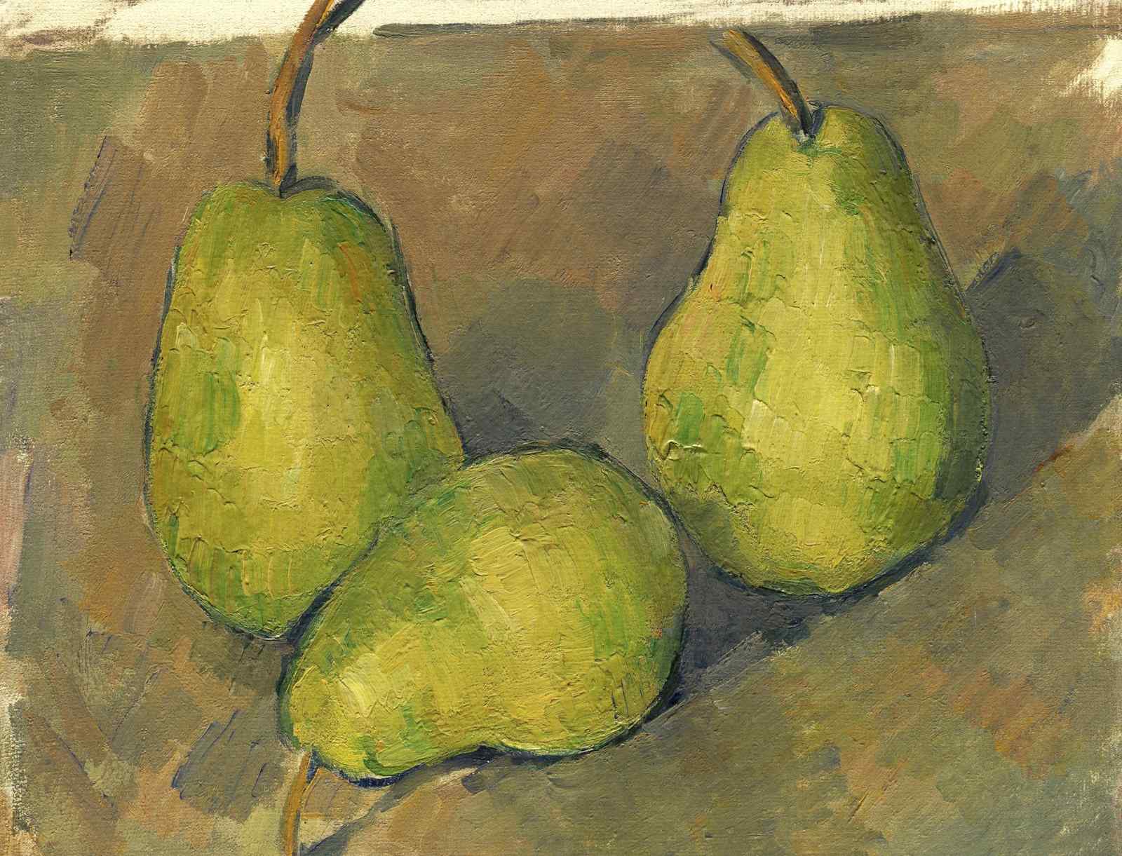 Vibrant Pear Still Life Impasto Wall Art