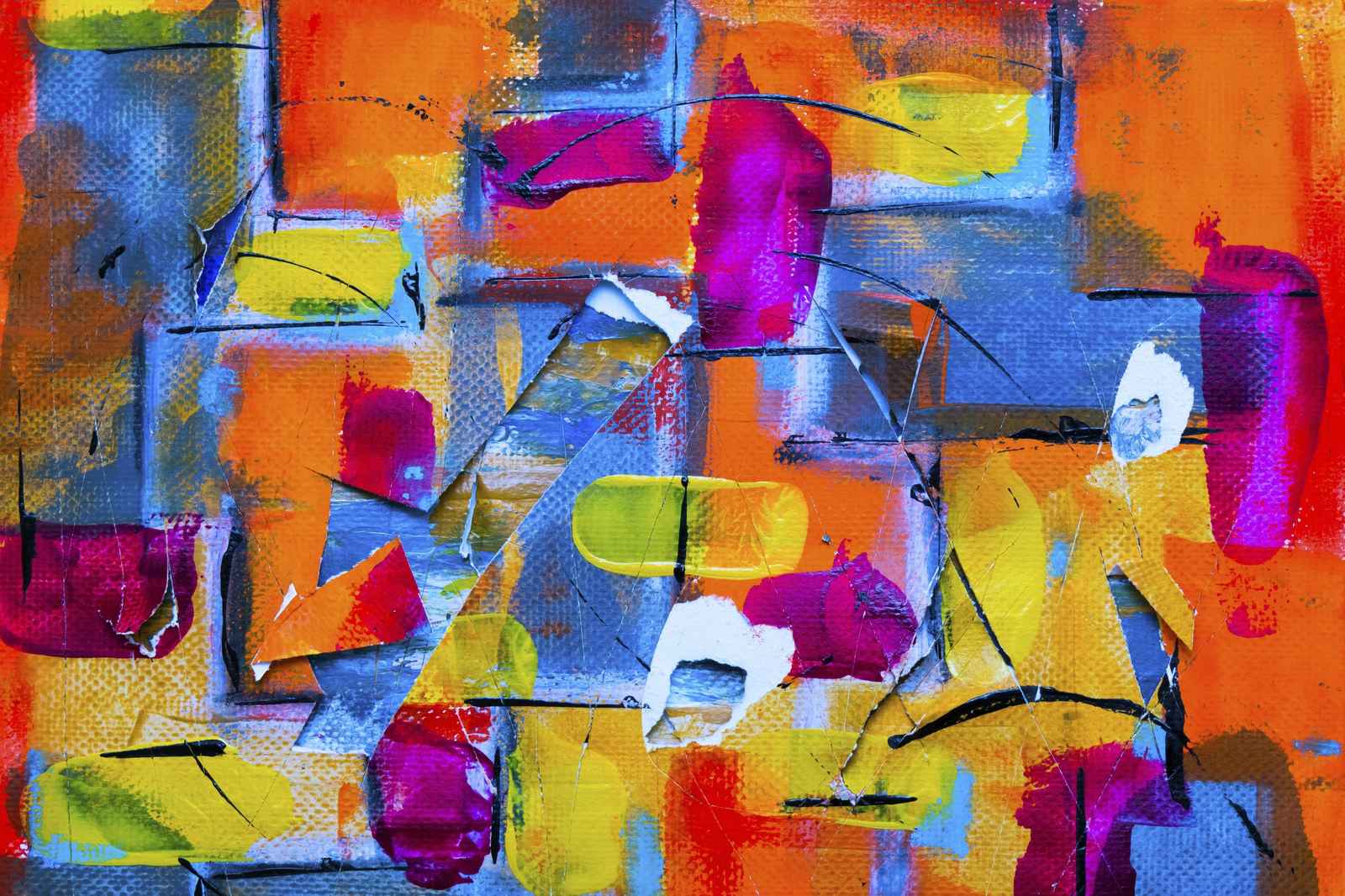 Vibrant Abstract Geometric Wall Art
