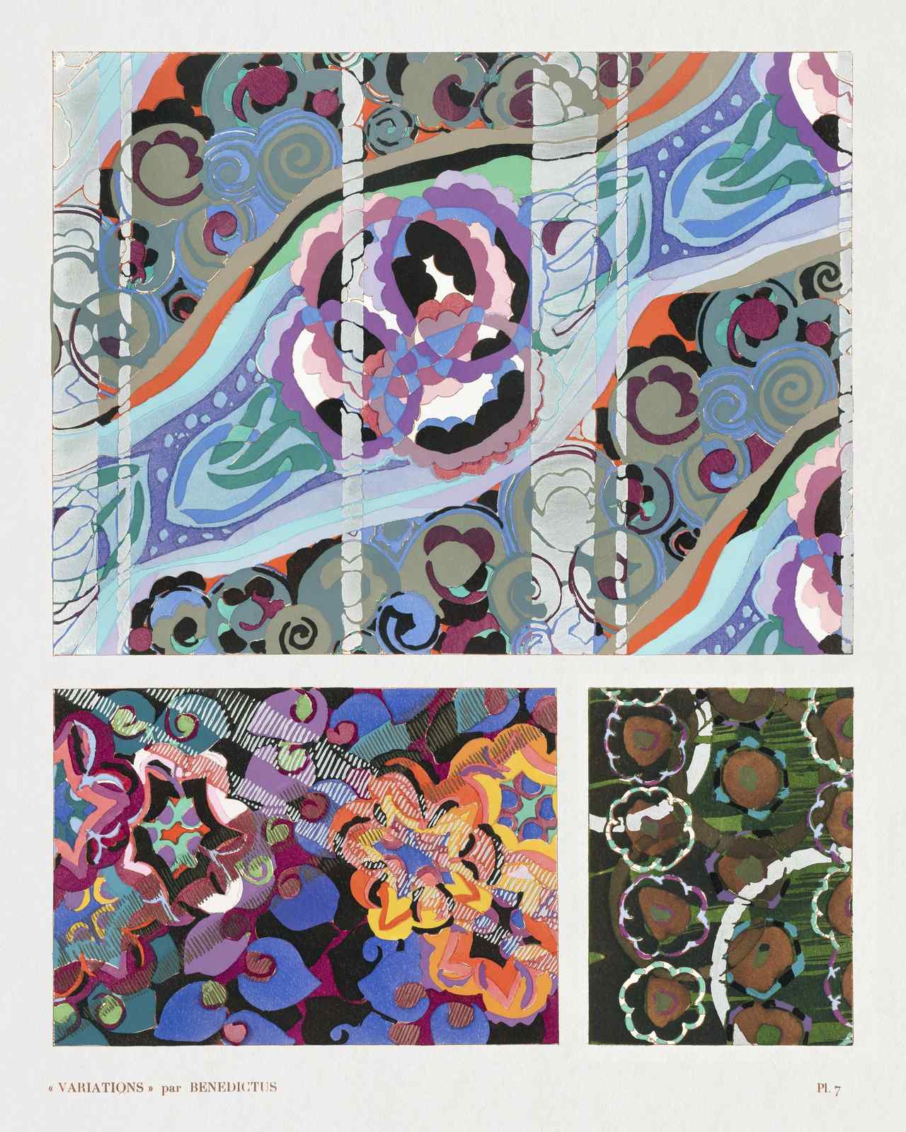 Vibrant Art Deco Floral & Abstract Wall Art