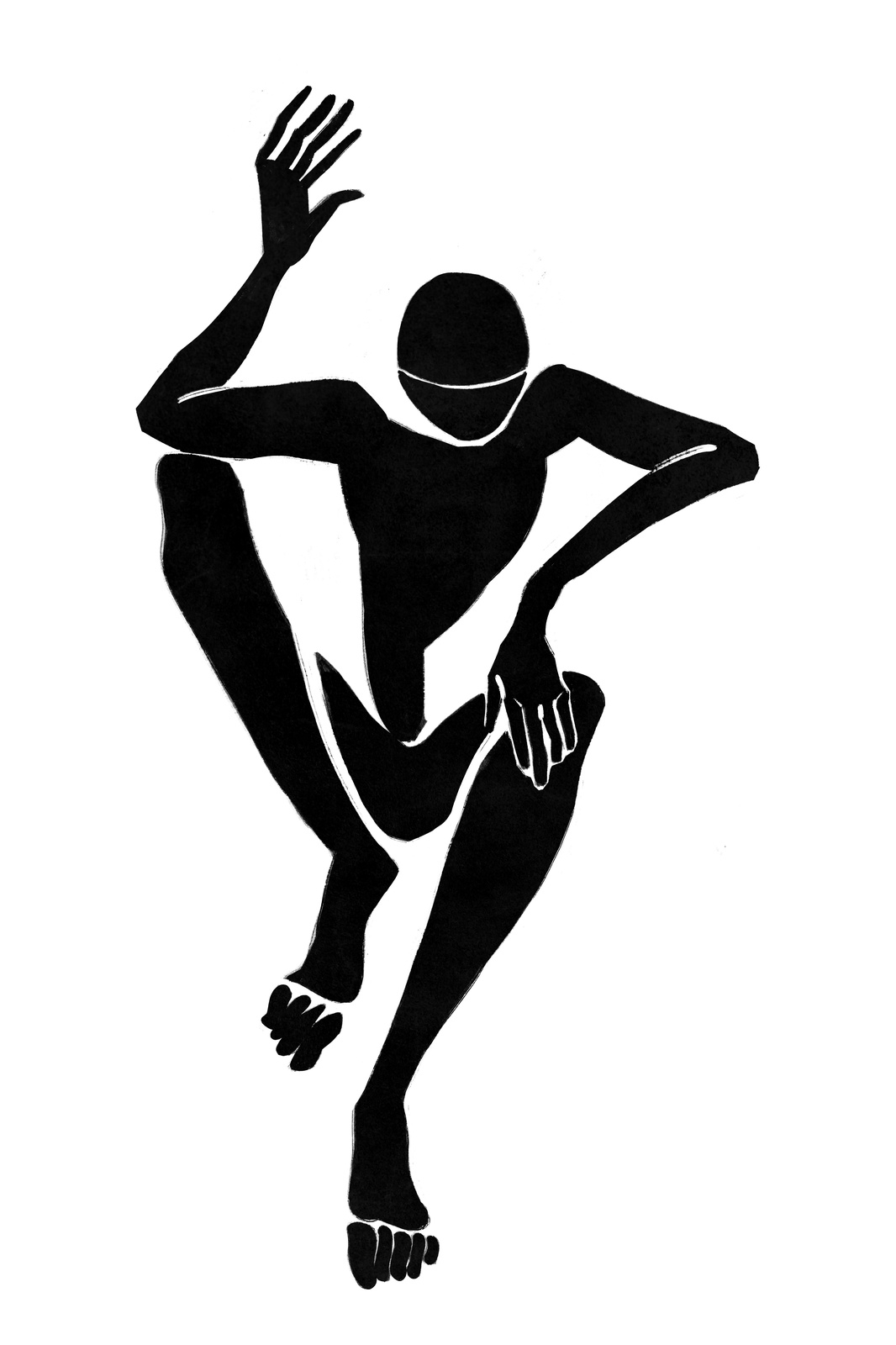 Abstract Figure Waving Wall Art