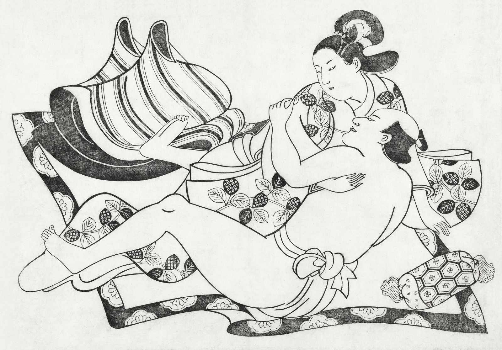 Shunga Embrace Fine Art Wall Art
