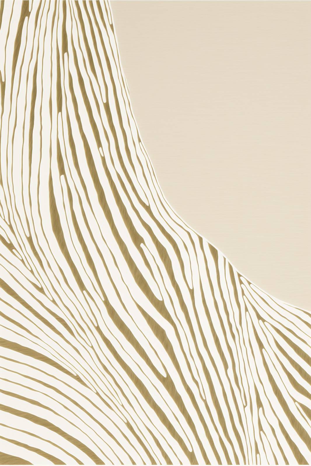 Abstract Gold Zebra Stripes Wall Art