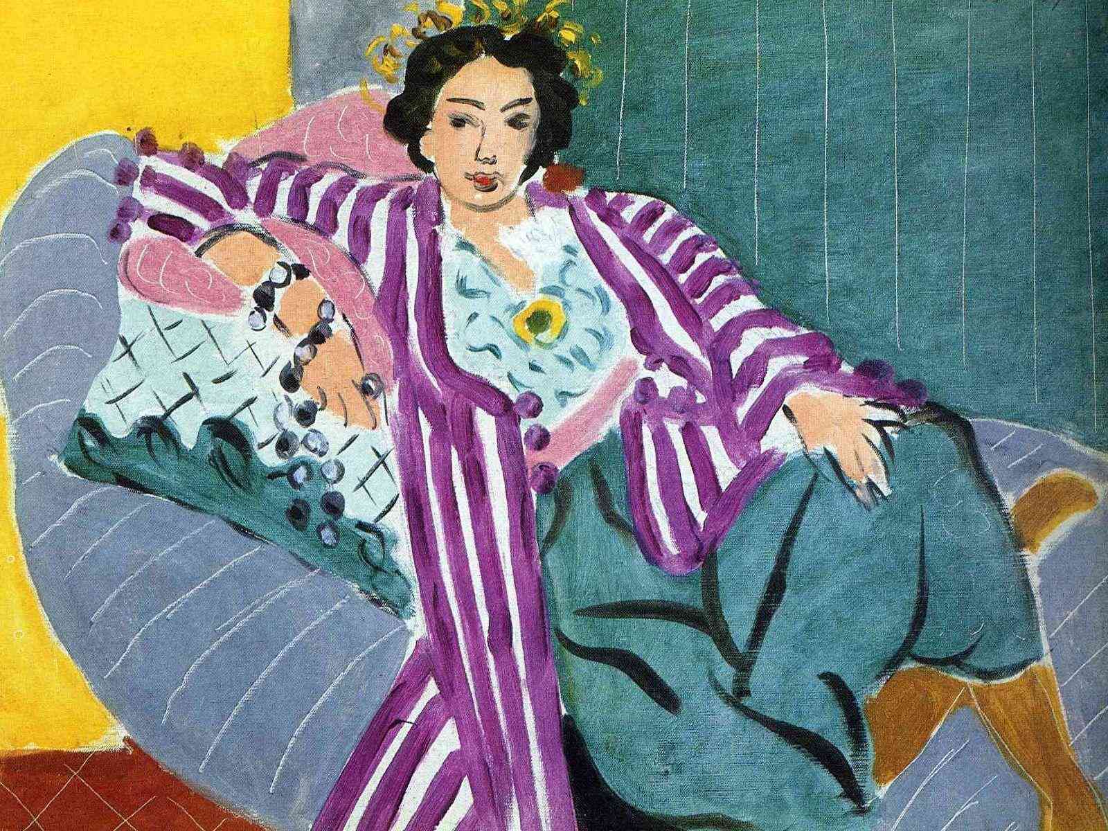 Vibrant Matisse Woman Portrait Wall Art